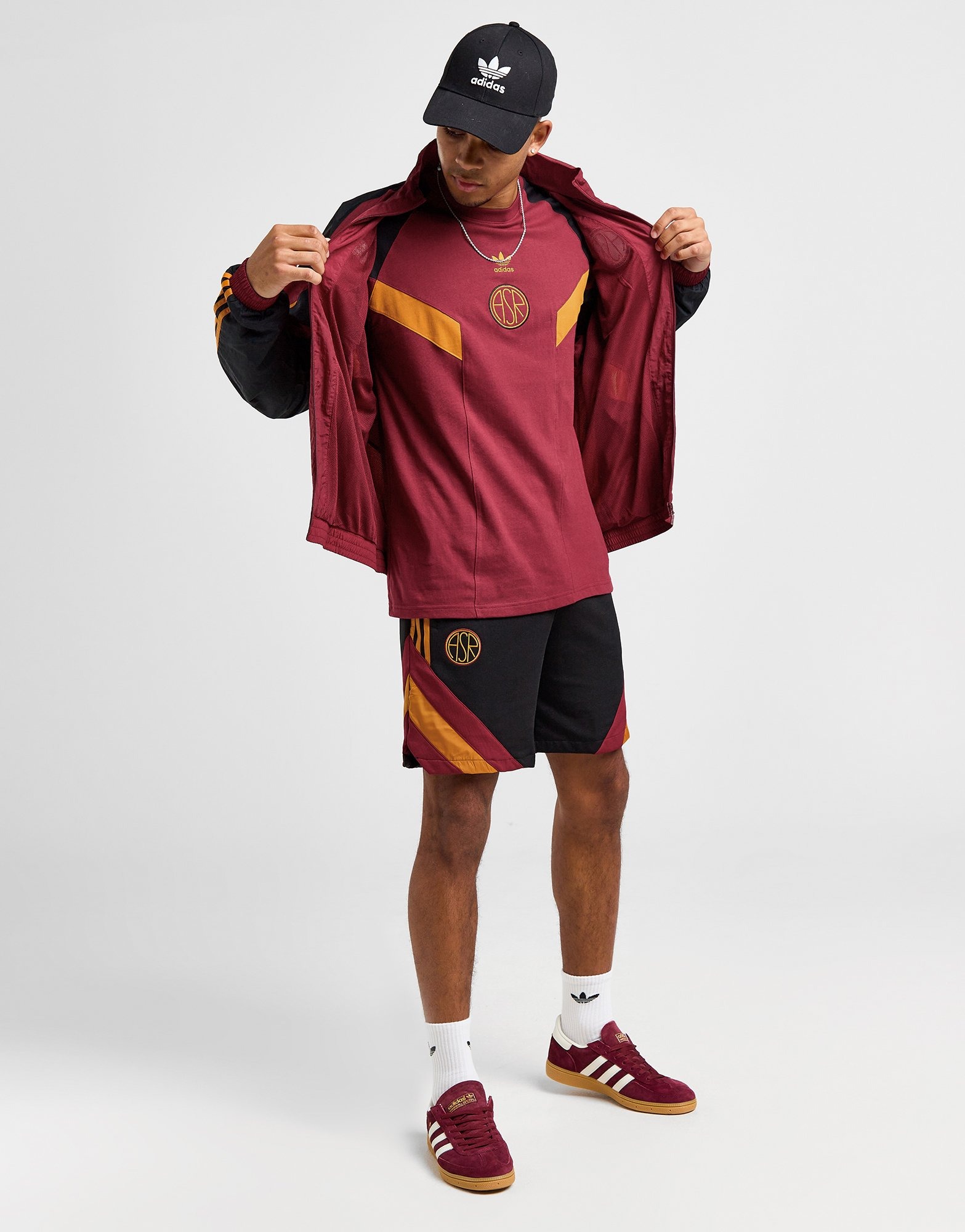 Black adidas Originals AS Roma Originals Shorts JD Sports
