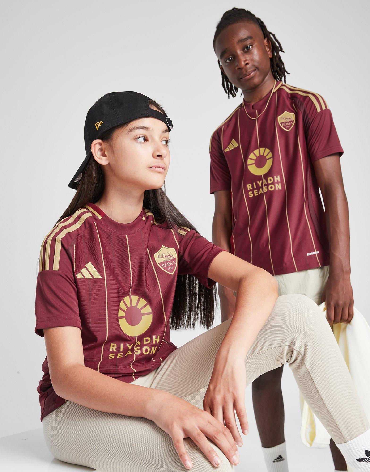 Red adidas As Roma 2024/25 Home Shirt Junior JD Sports Australia