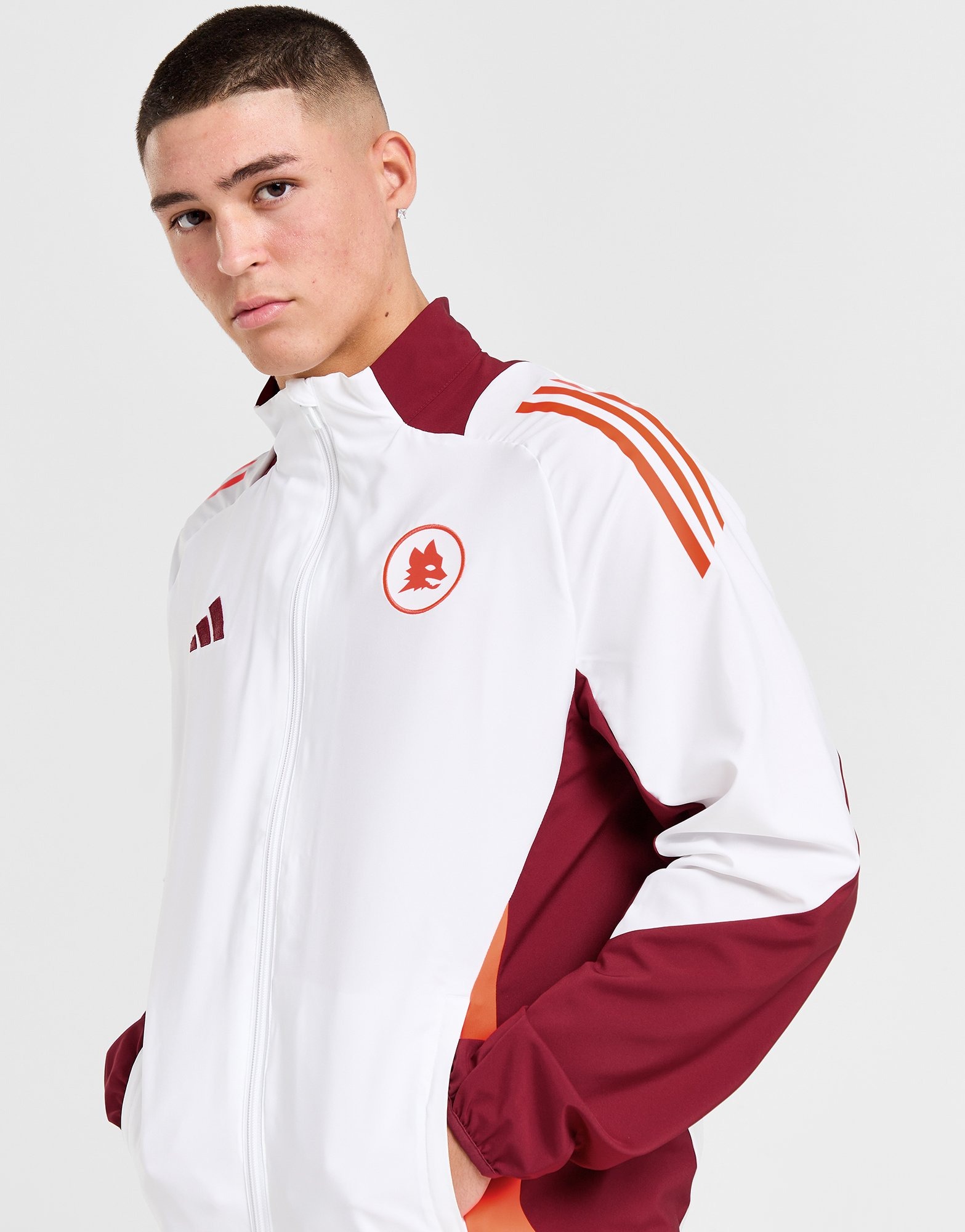 adidas AS Roma Presentation Trainingsjacke Weiss JD Sports Deutschland