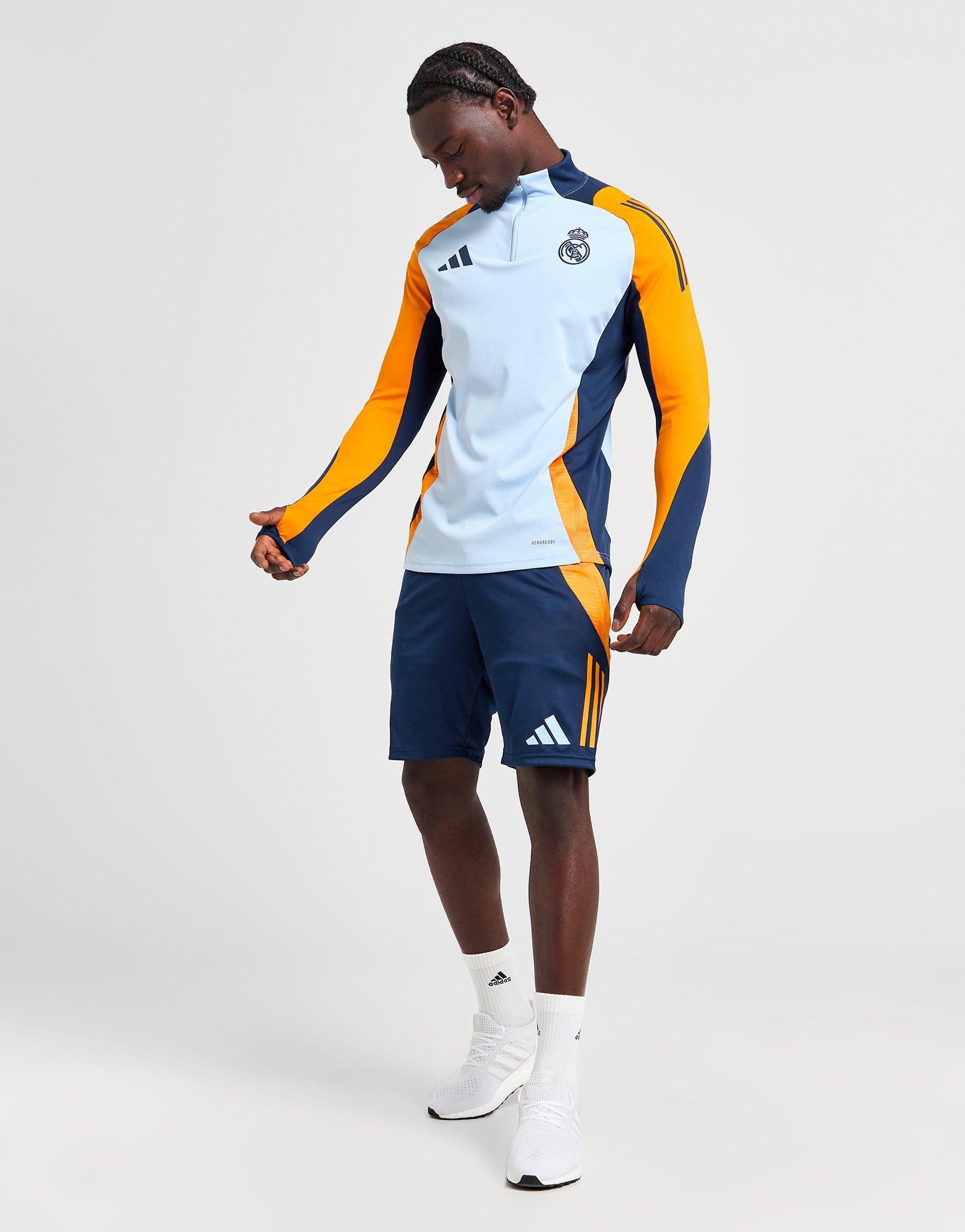 Blue adidas Real Madrid Tiro 24 1/4 Zip Training Top JD Sports