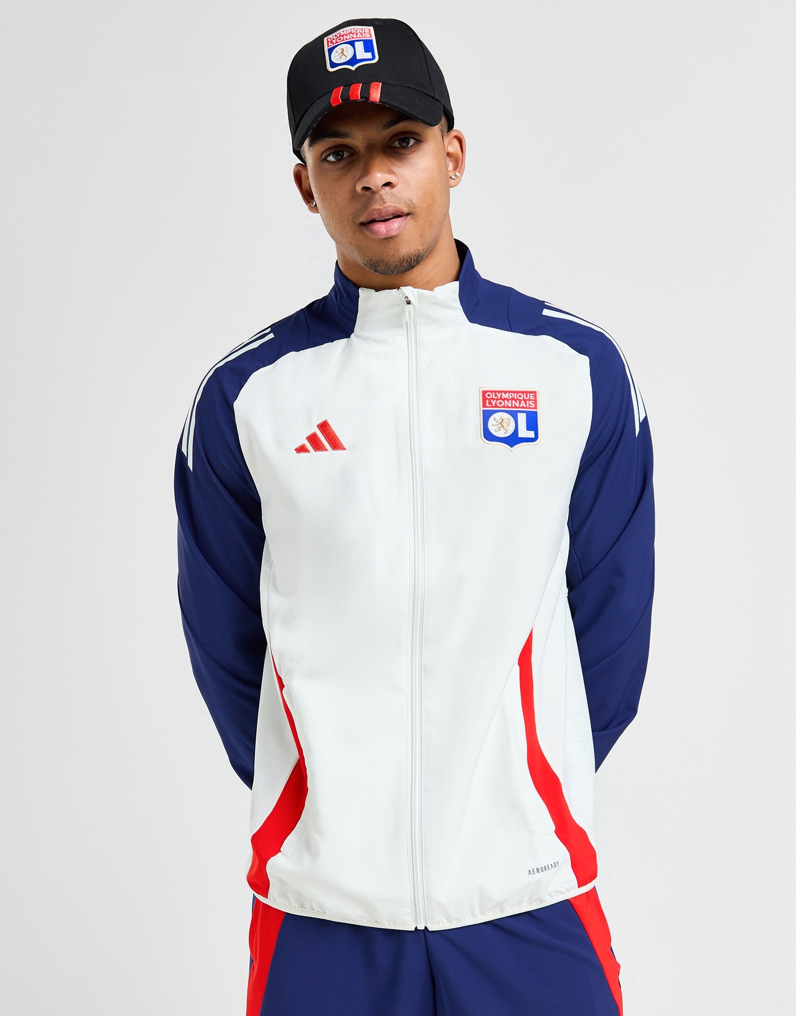 Red adidas Olympique Lyon Presentation Jacket - JD Sports