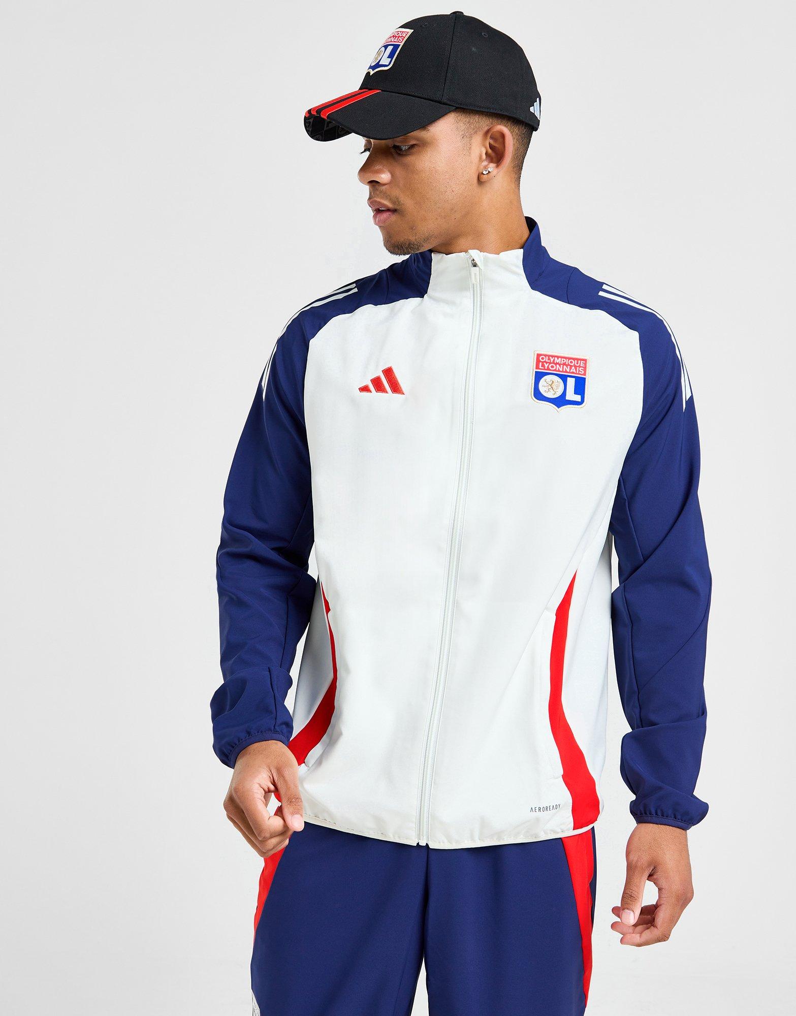 White adidas Olympique Lyon Presentation Jacket - JD Sports