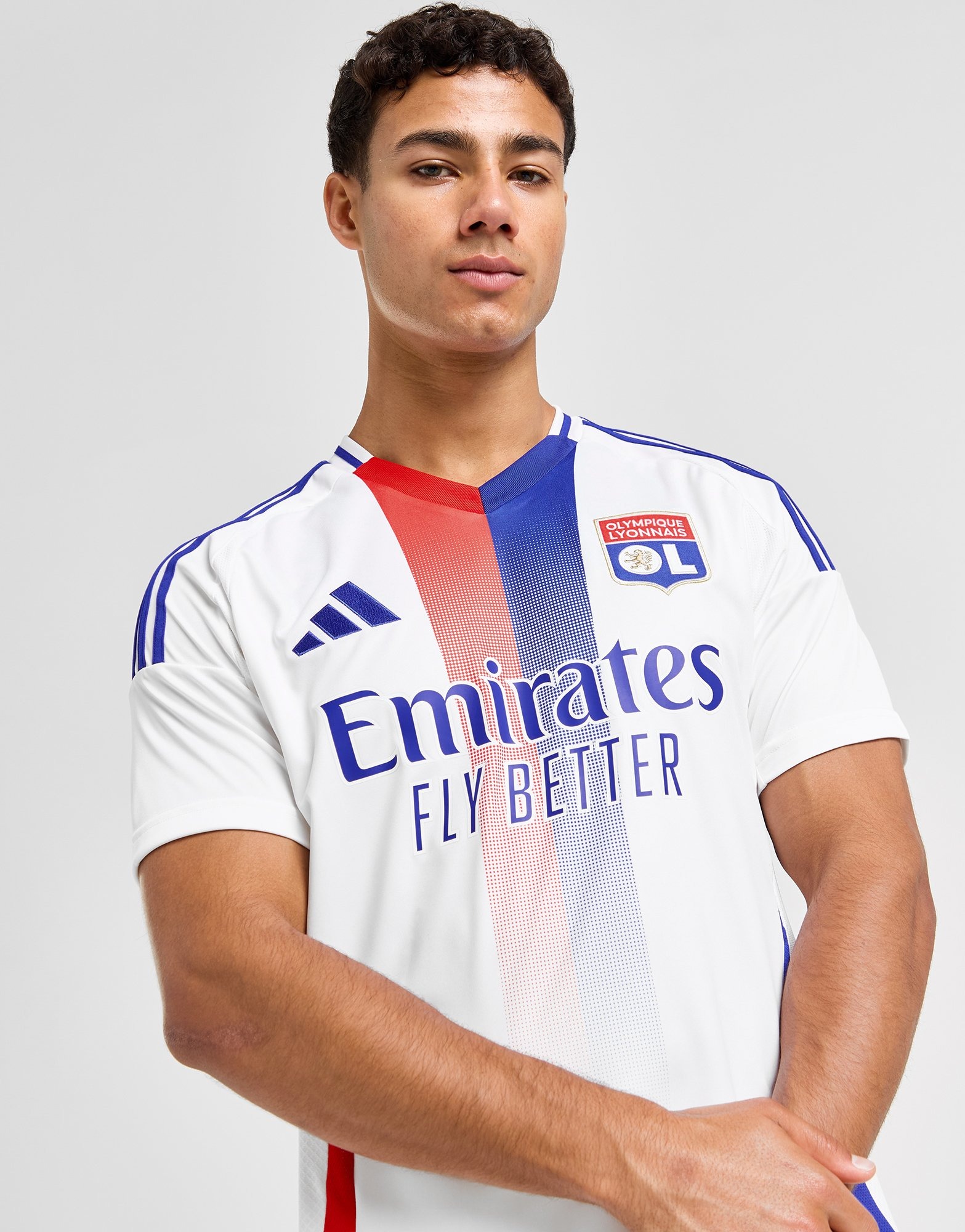 White adidas Olympique Lyon 2024/25 Home Shirt - JD Sports