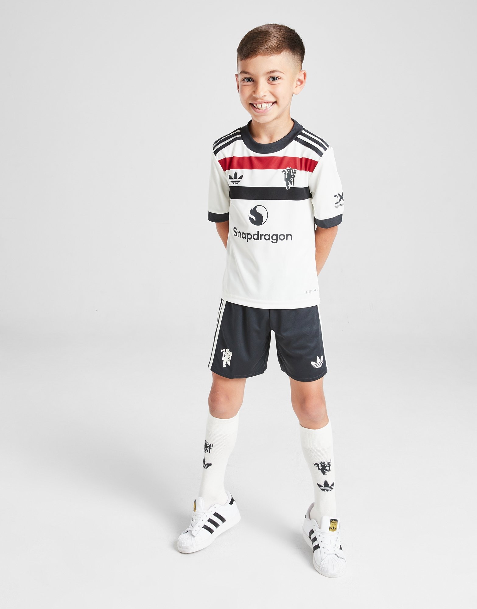 White adidas Manchester United 24/25 Third Mini Kit Kids - JD Sports Global