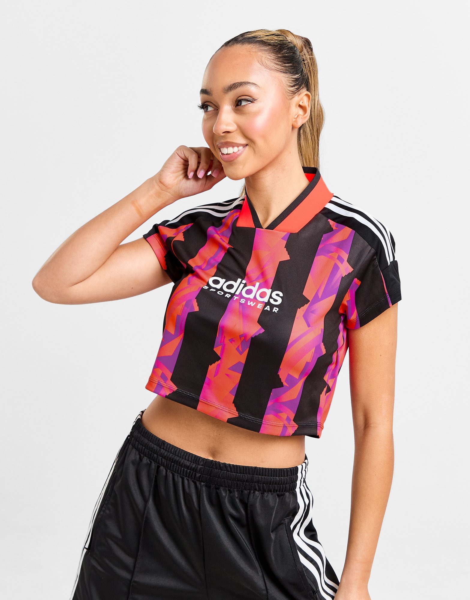 Black adidas Crop Football Top | JD Sports UK