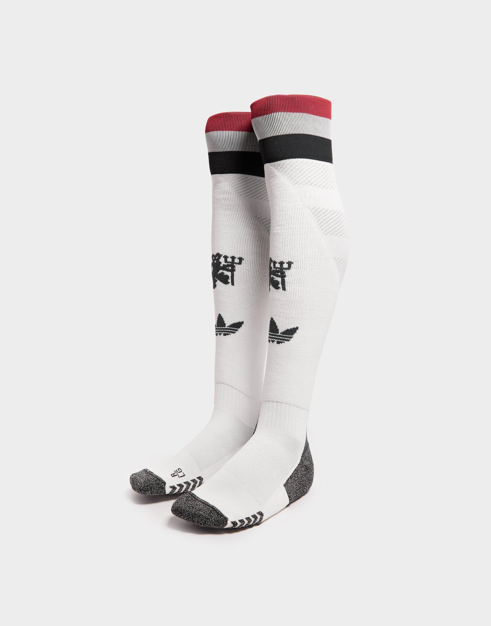 White adidas Originals Manchester United FC 2024/25 Third Socks