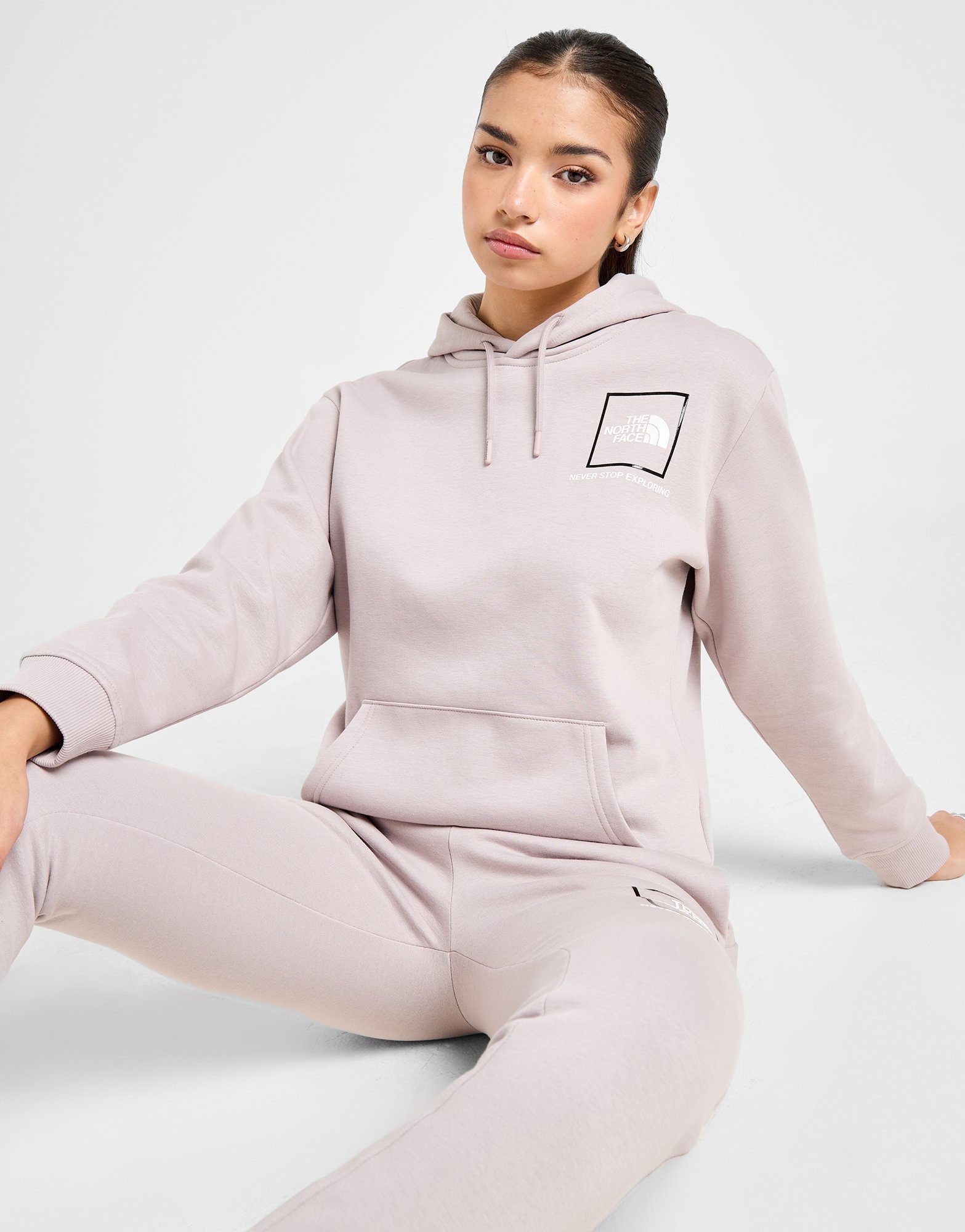 Grey The North Face Outline Logo Overhead Hoodie - JD Sports NZ