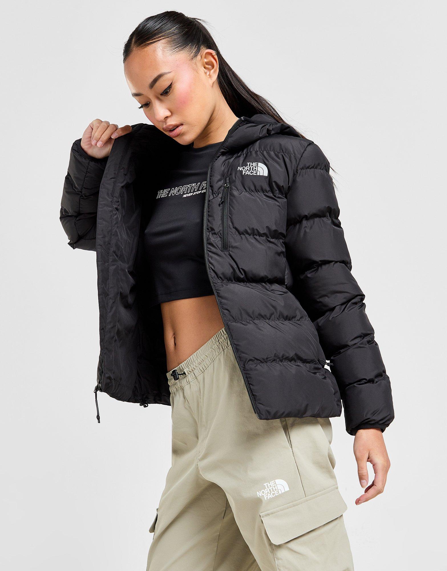 Black padded north face jacket best sale