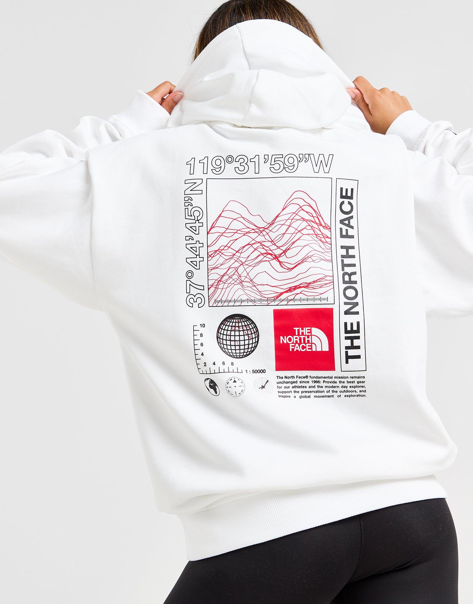 All white north face hoodie online