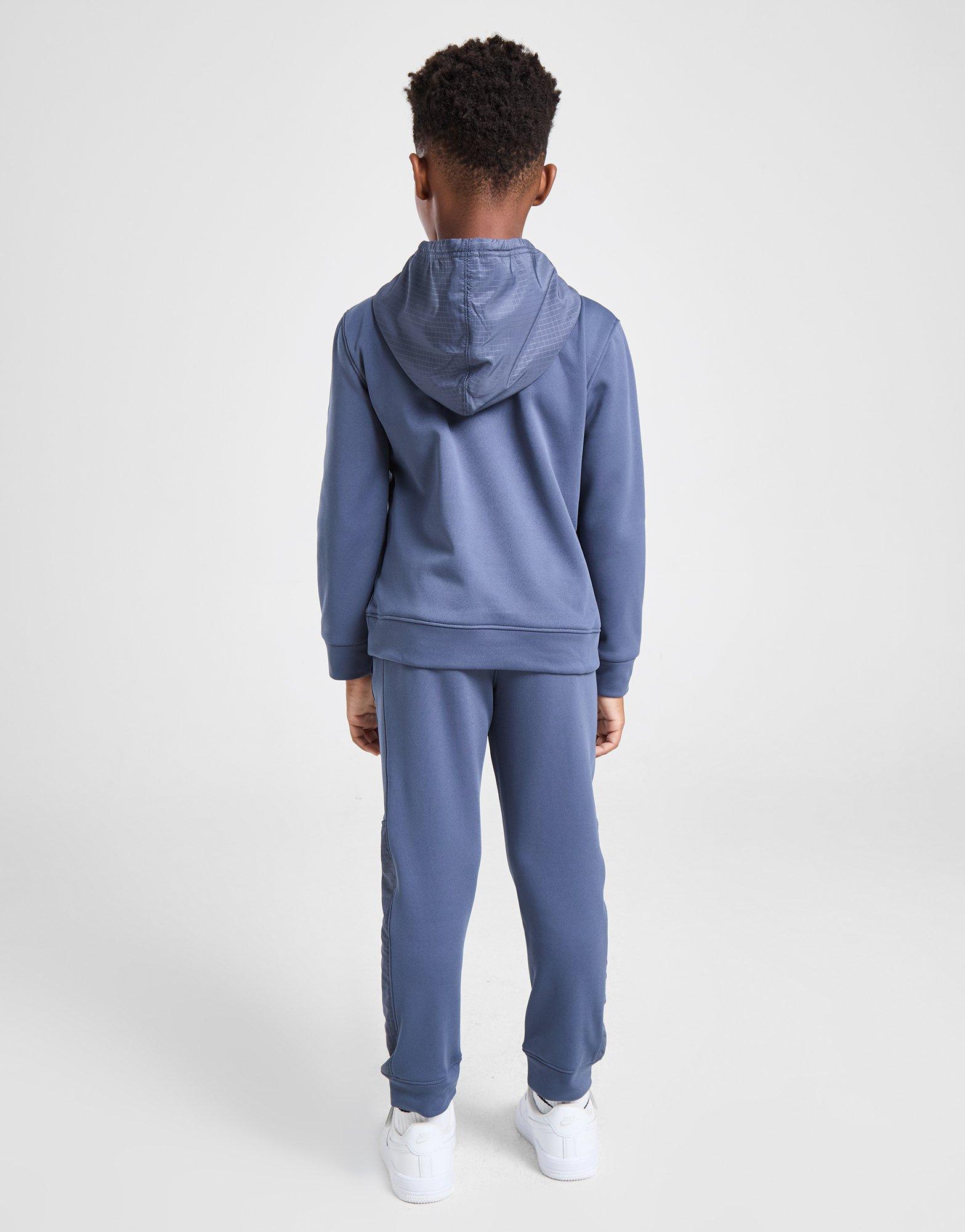 Under Armour Hooded 1/4 Zip Grid Fleece Tracksuit Children