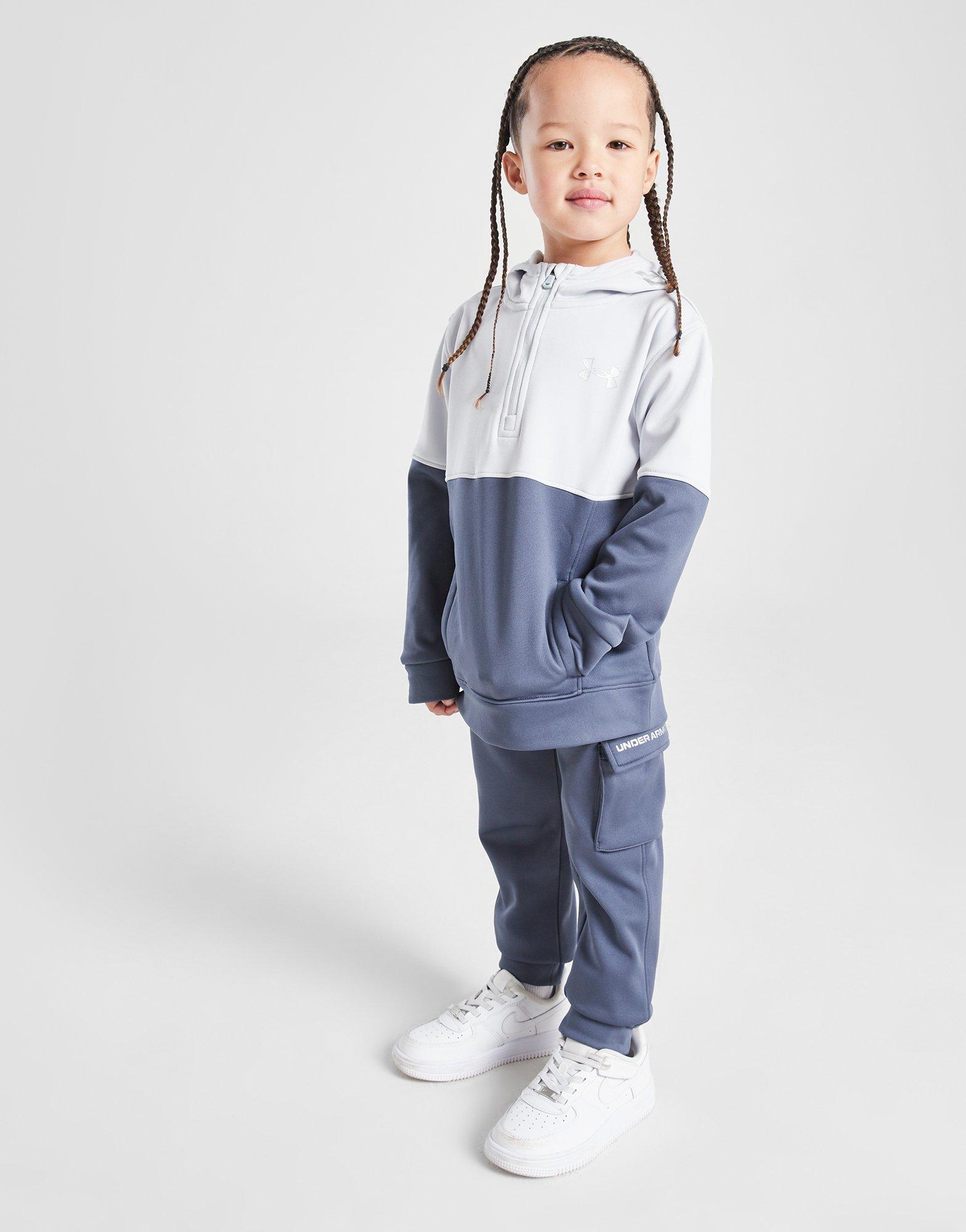 Under Armour Colour Block Poly Fleece Tracksuit Children