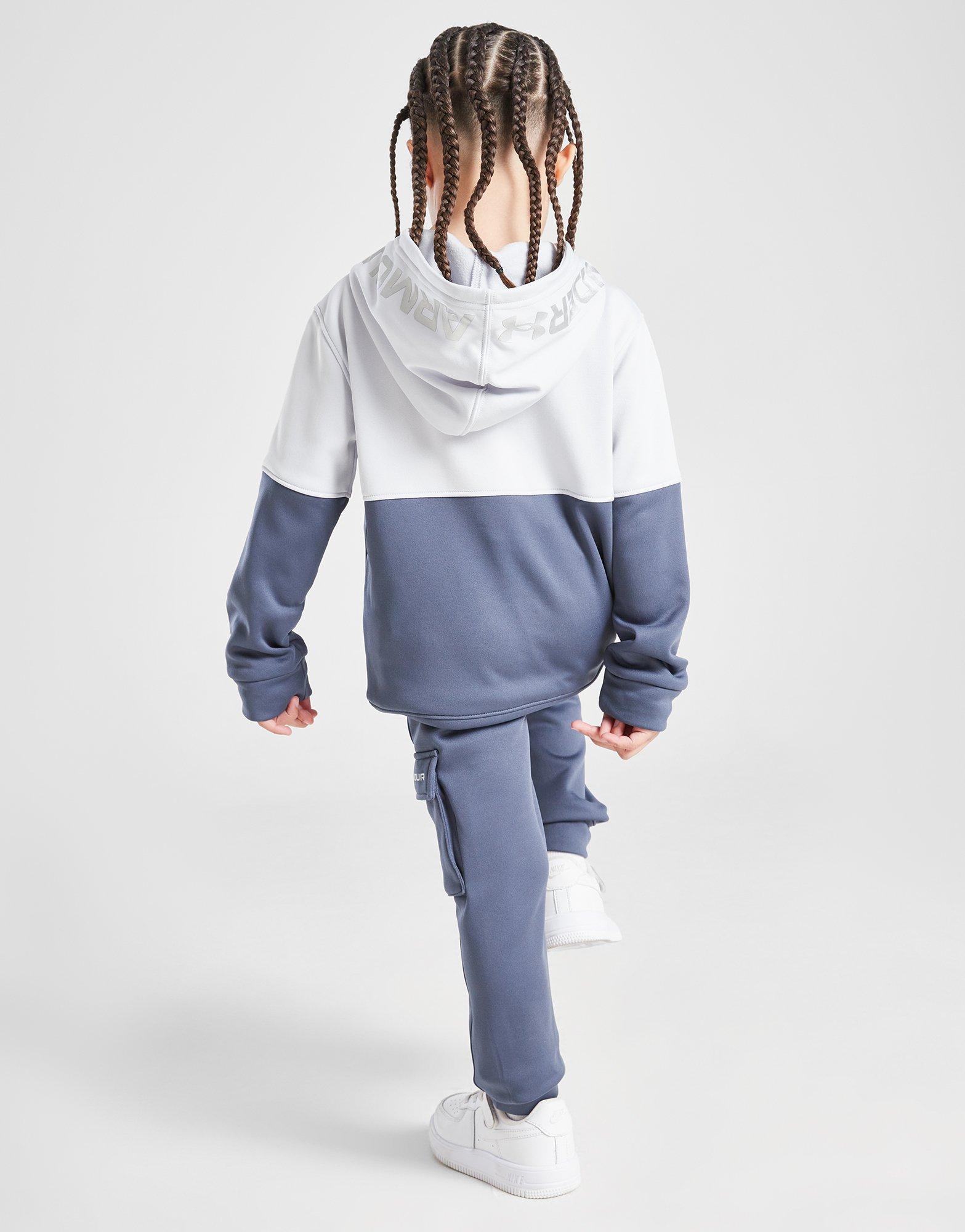 Under Armour Colour Block Poly Fleece Tracksuit Children