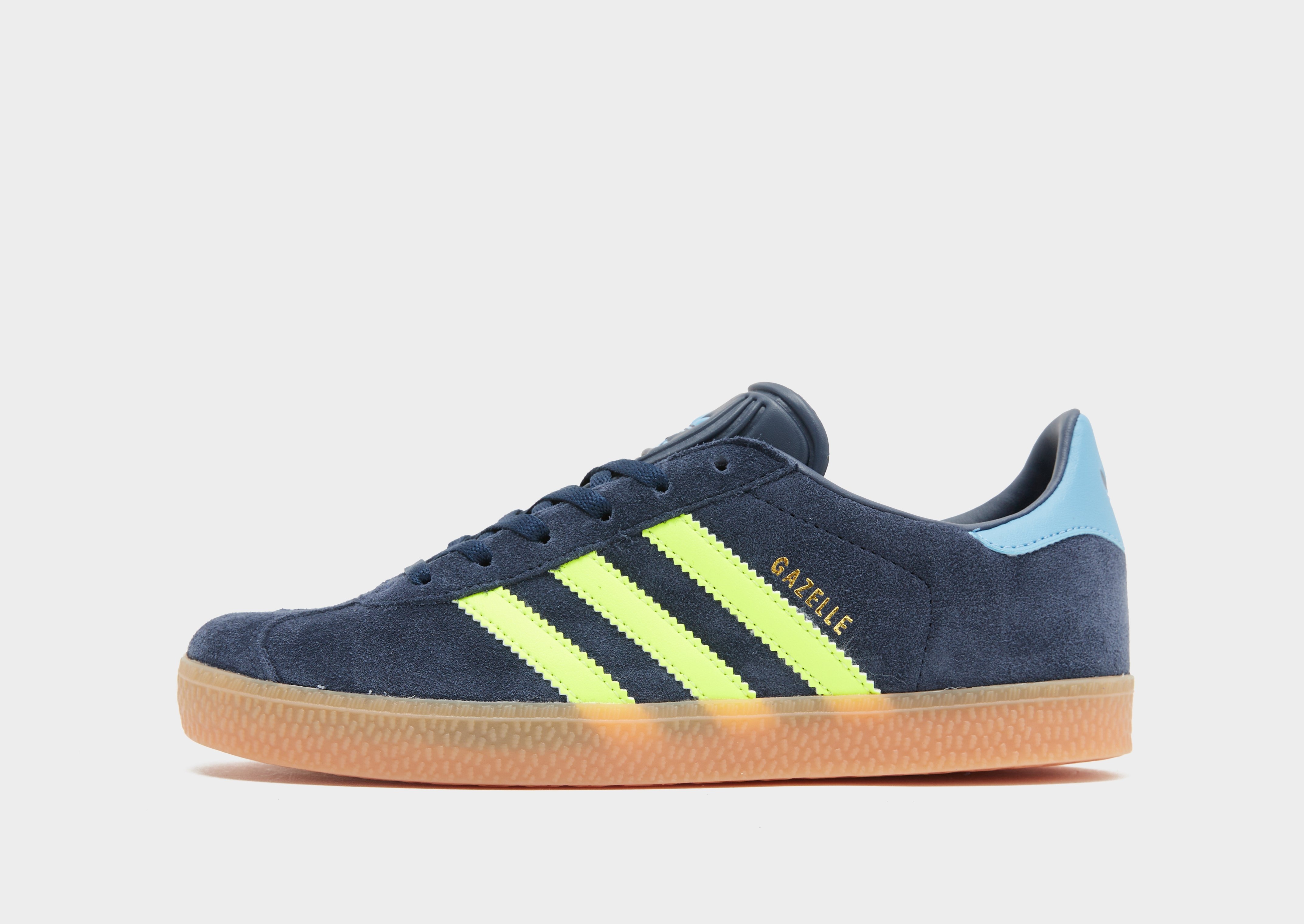 Adidas gazelle trainers blue and yellow best sale