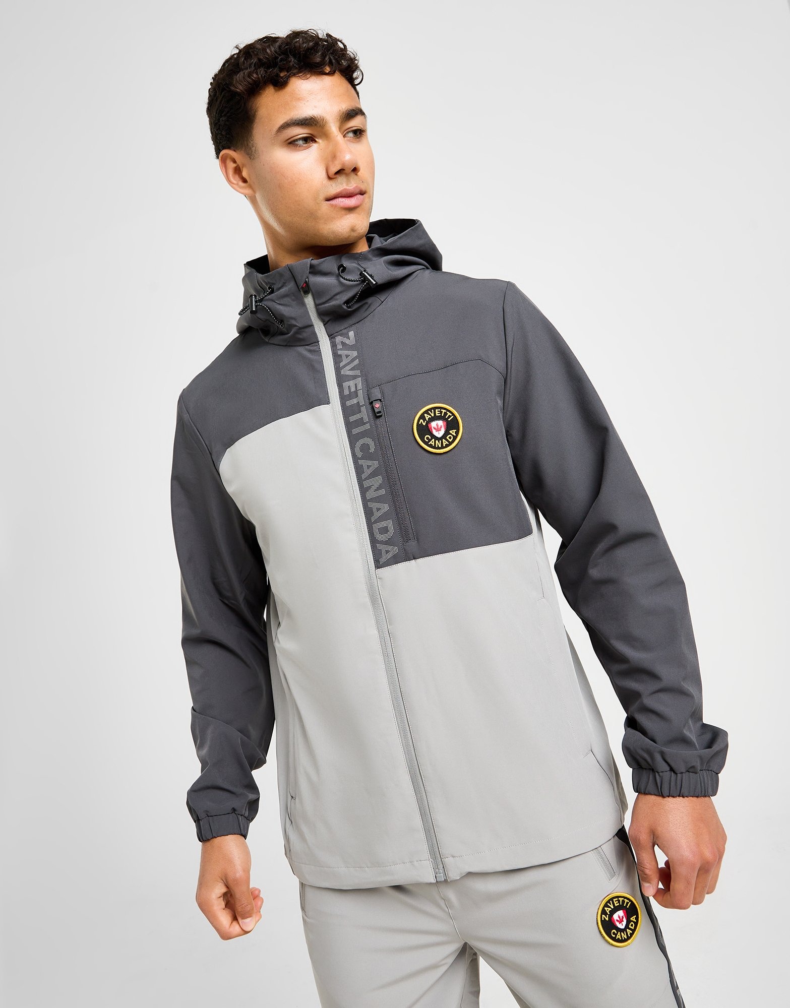 Grey Zavetti Canada Movillio Windrunner Jacket | JD Sports UK