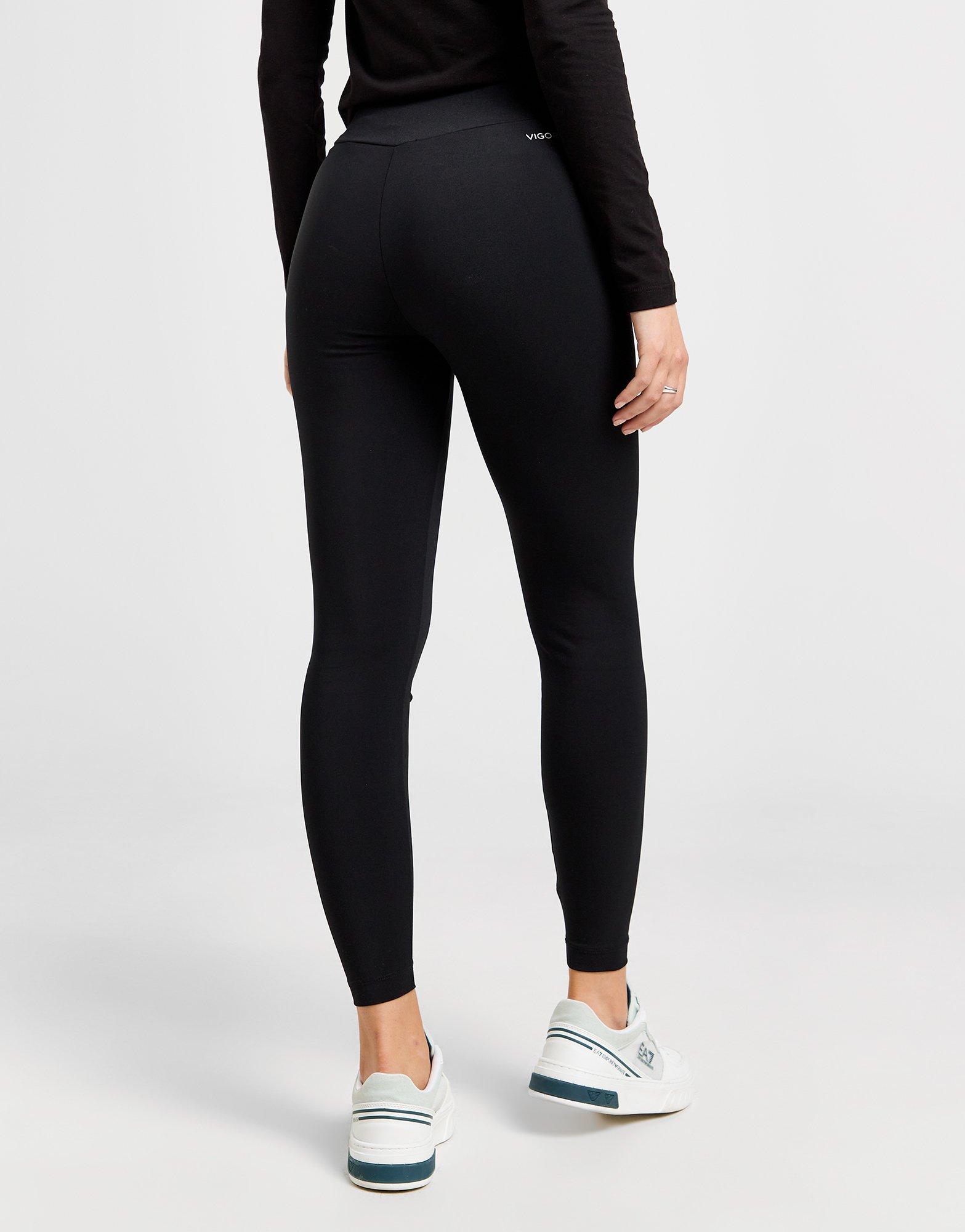 Black EA7 Emporio Armani High Waist Poly Leggings - JD