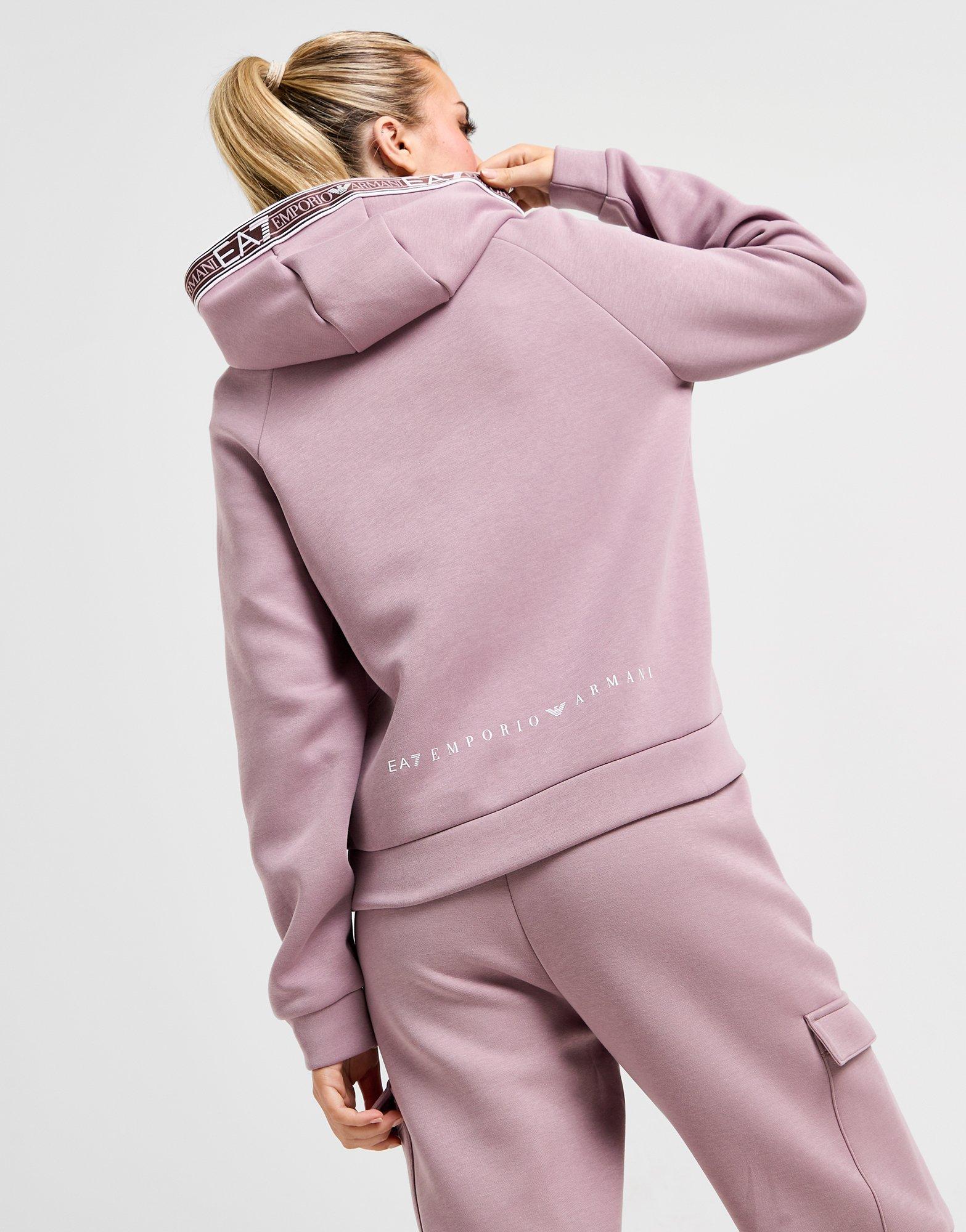 EA7 Emporio Armani Felpa con Cappuccio Ventus Tape 1/2 Zip