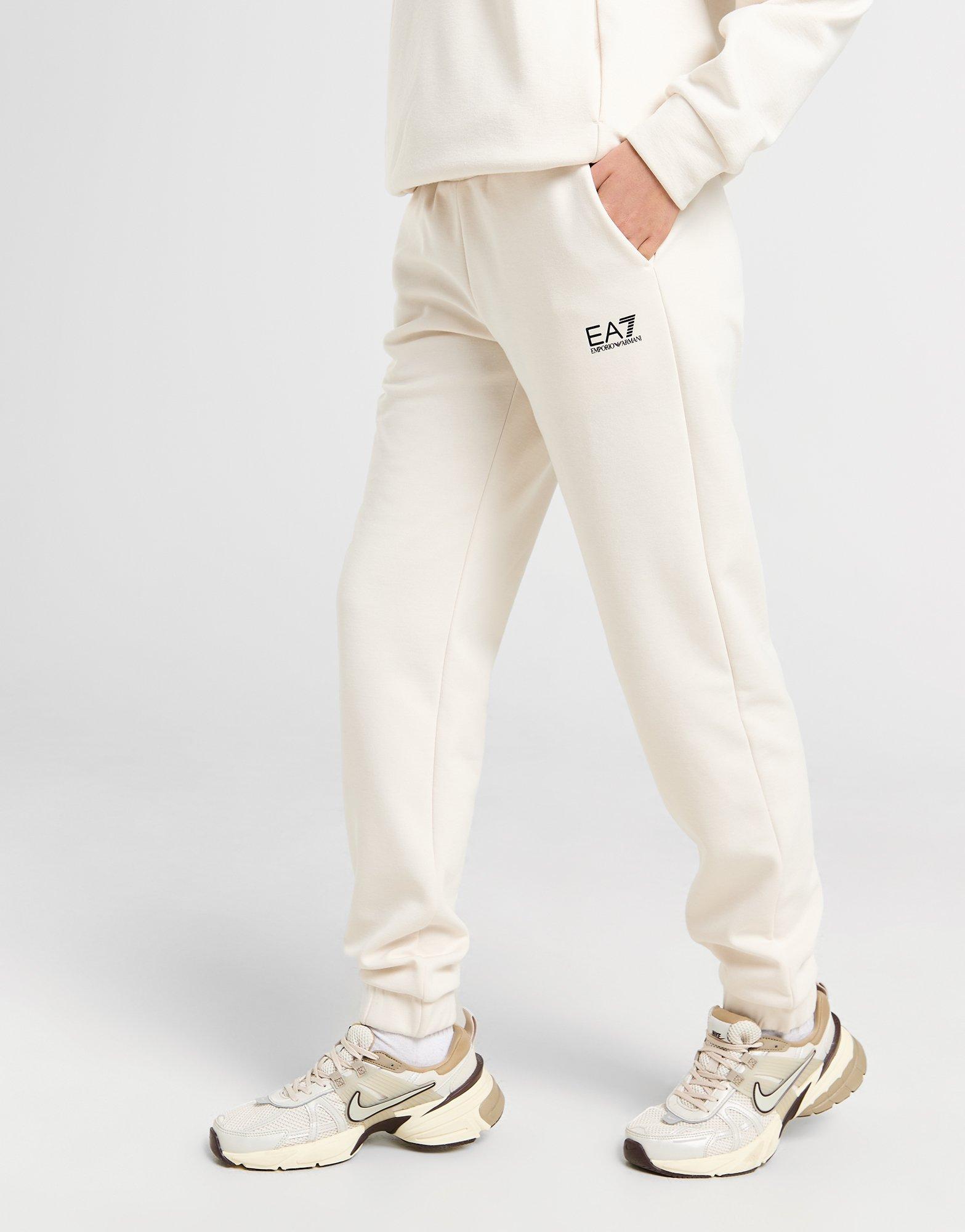 White EA7 Emporio Armani Essential Logo Joggers - JD Sports