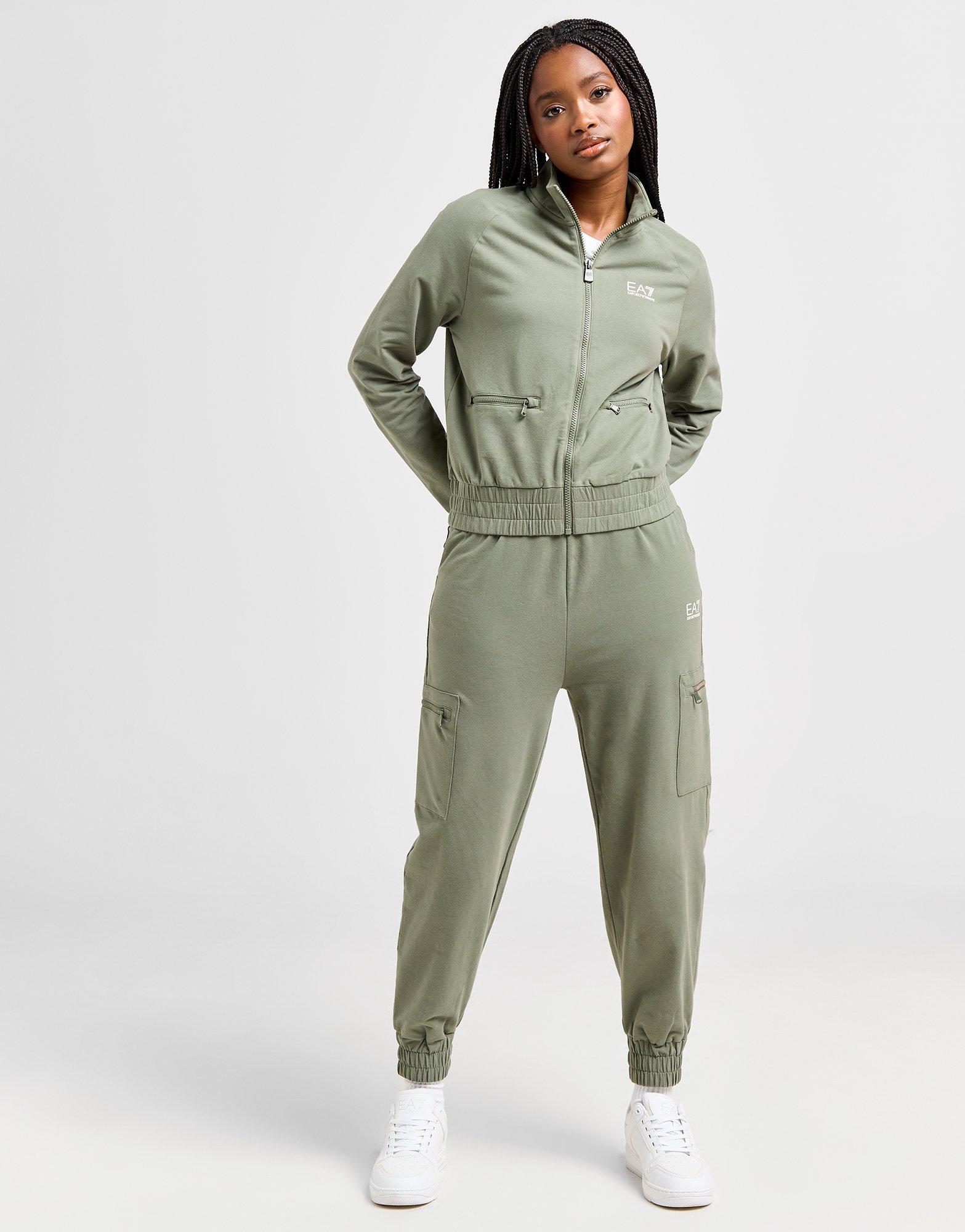 Green EA7 Emporio Armani Oversized Logo Crew Sweatshirt | JD