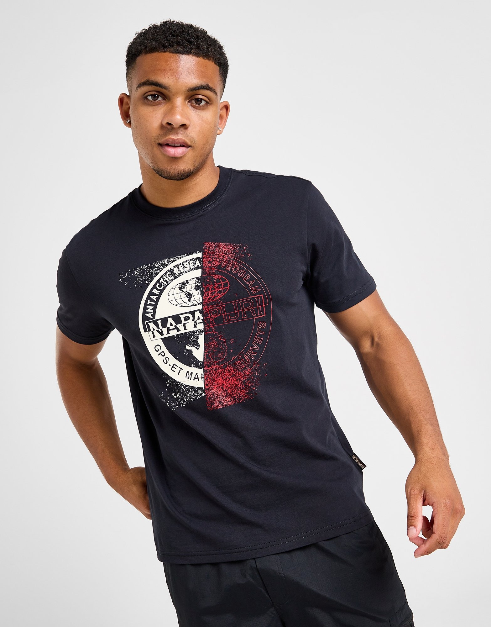 Black Napapijri Spray Graphic T-Shirt | JD Sports UK