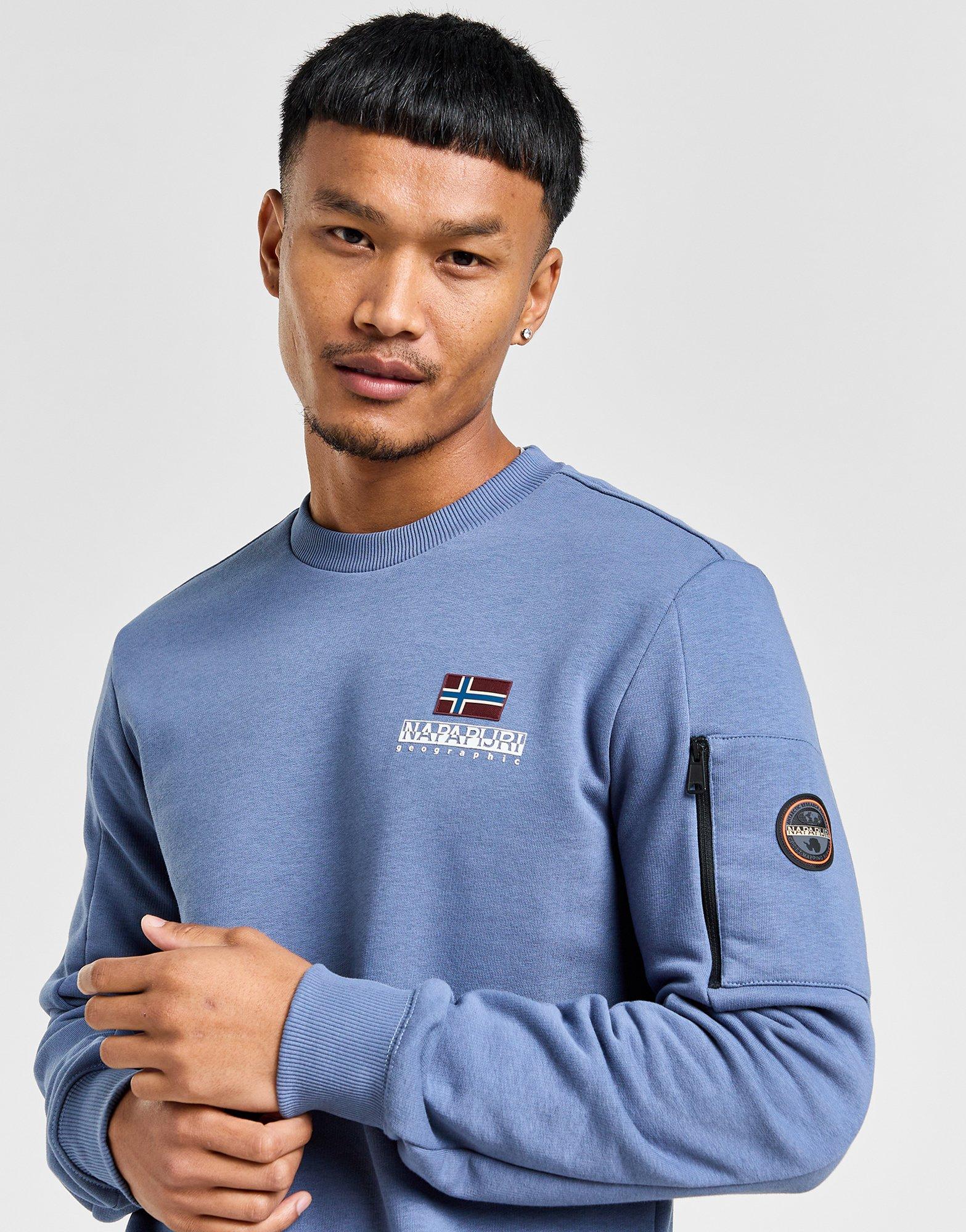 Blue Napapijri Belk Crew Sweatshirt JD Sports Global