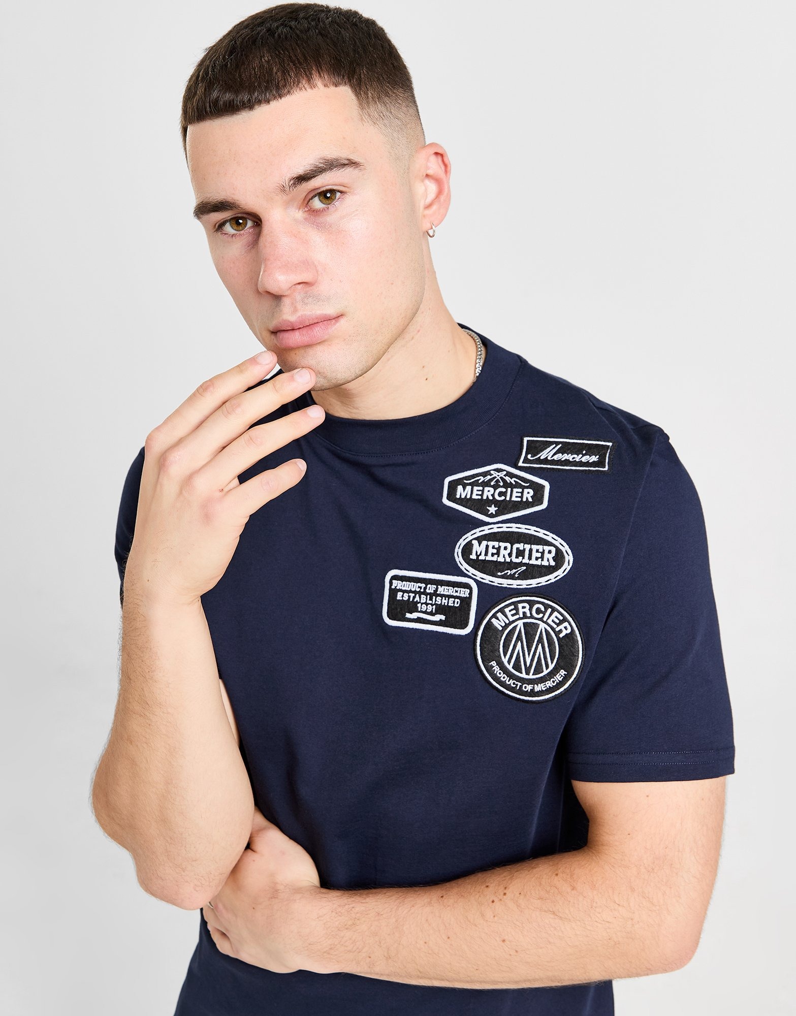 Blue MERCIER Mono T-Shirt - JD Sports Global