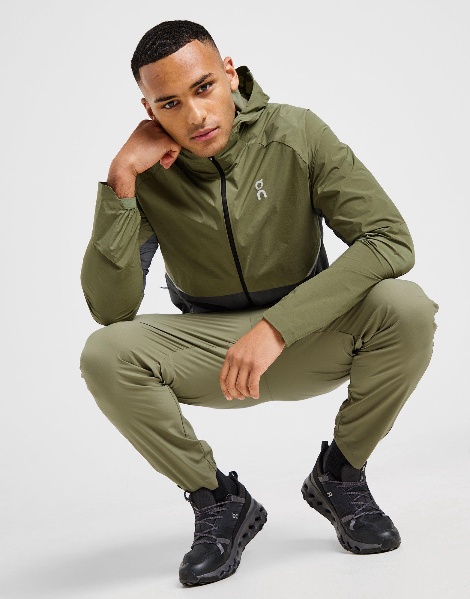 Green running jacket sale