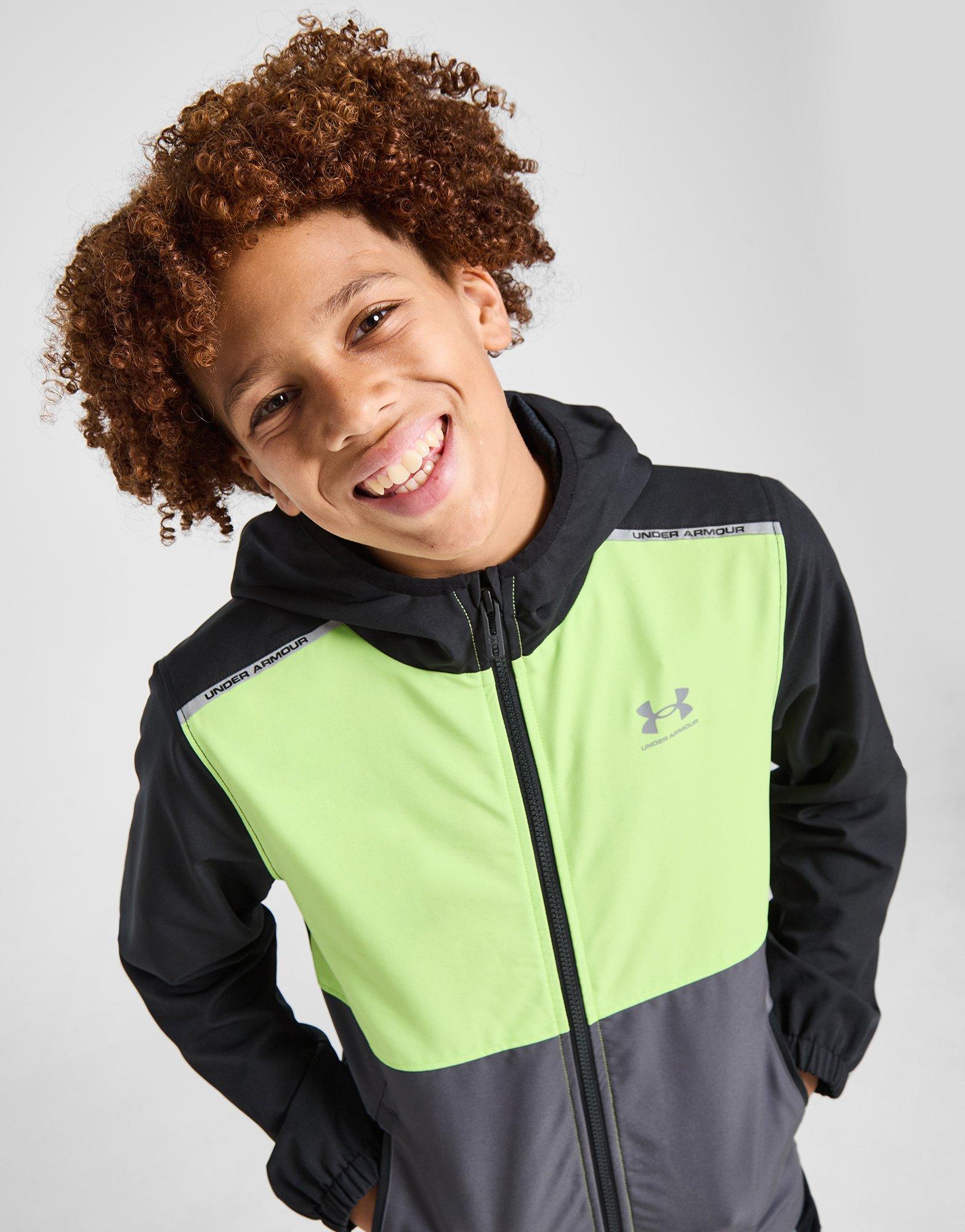 Black Under Armour Reflective Windrunner Jacket Junior JD Sports Ireland