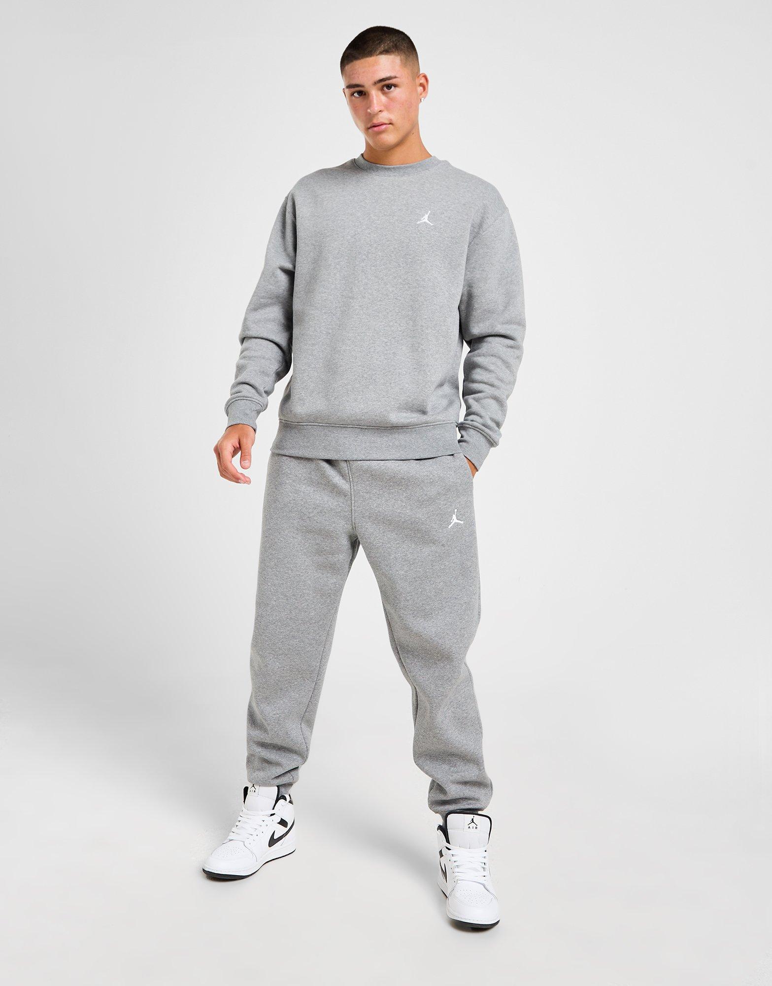 Grey Jordan Essential Fleece Crew Sweatshirt - JD Sports Global
