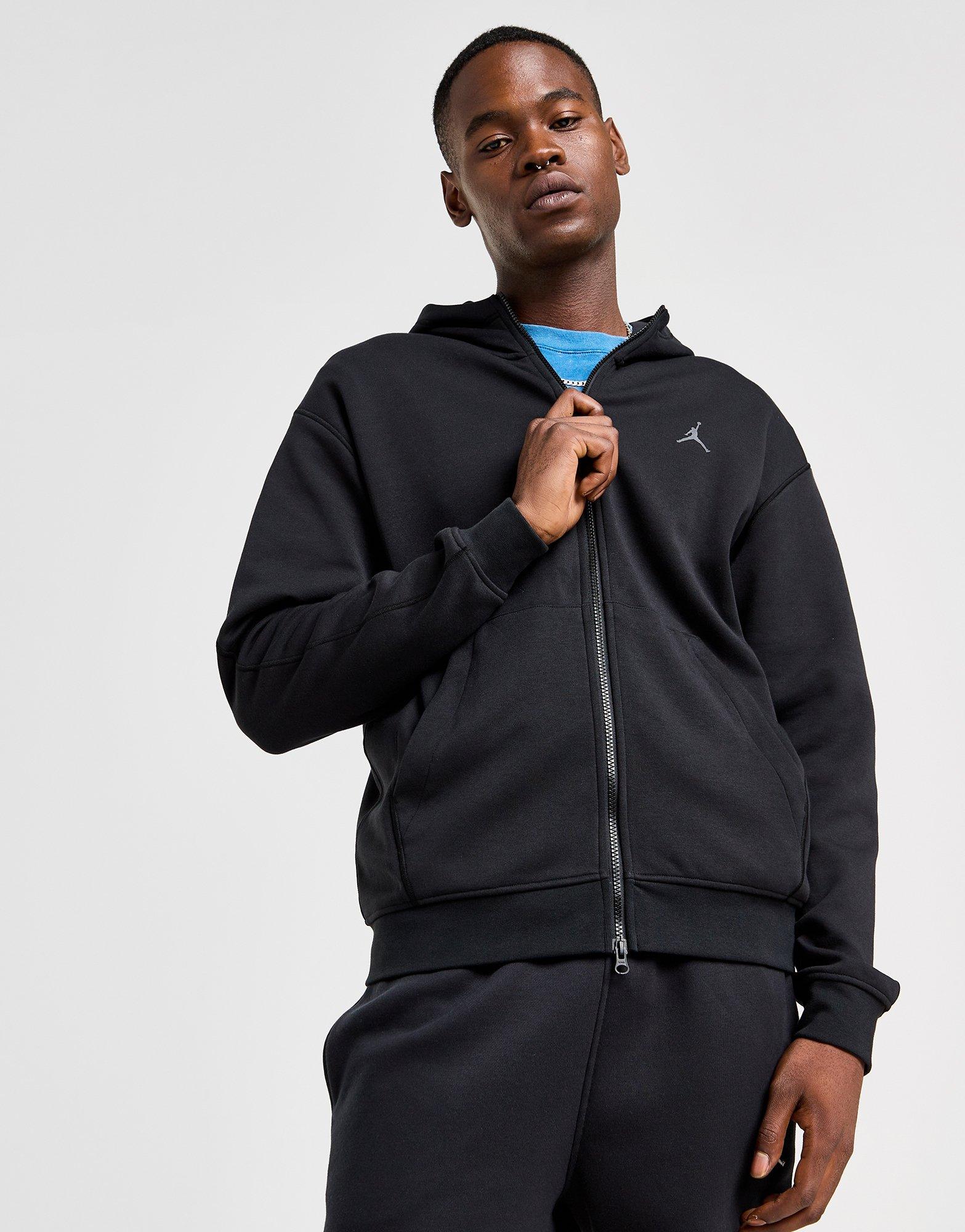 Black jordan zip hoodie clearance