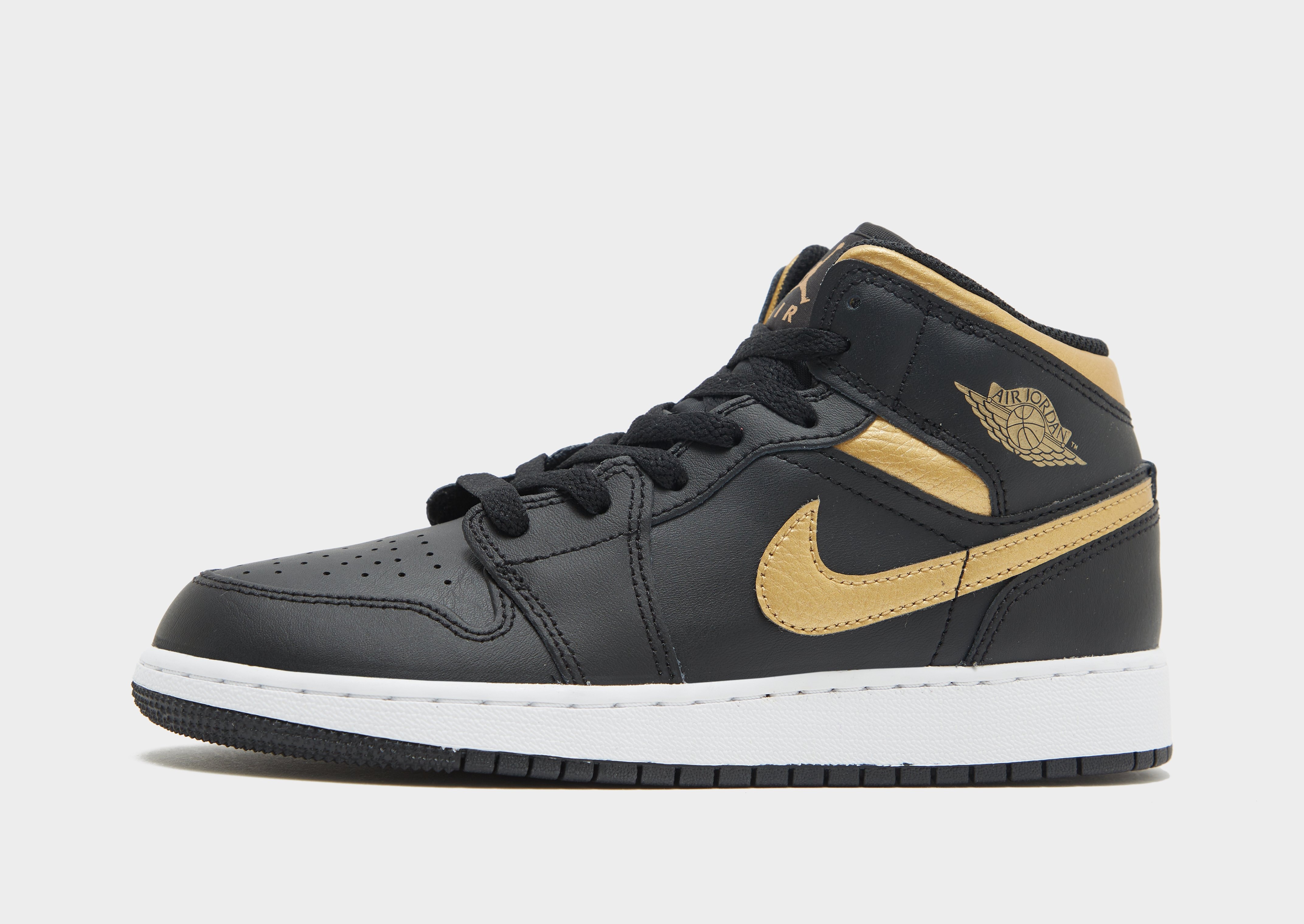 Black Jordan Air 1 Mid Junior JD Sports UK