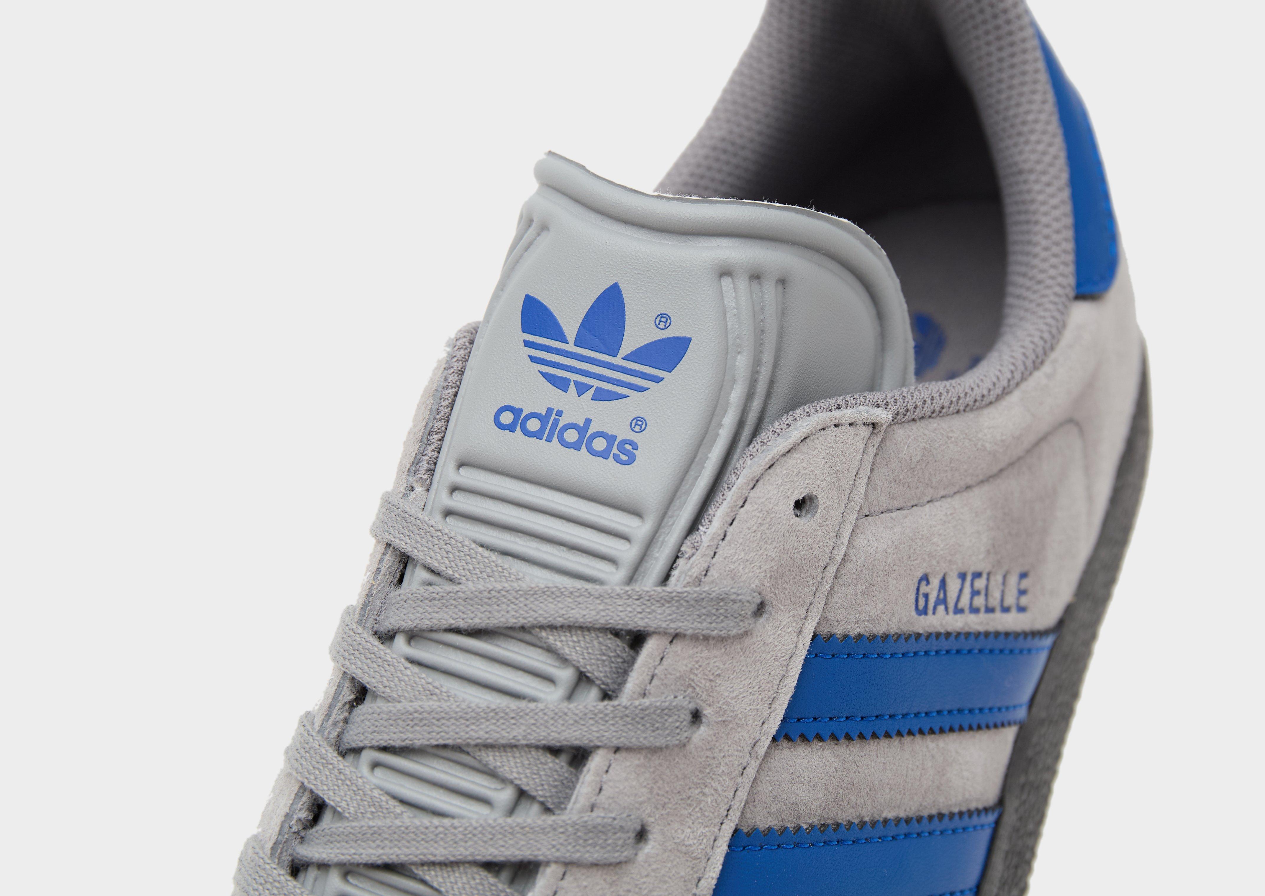 Adidas gazelle mens grey and blue hotsell