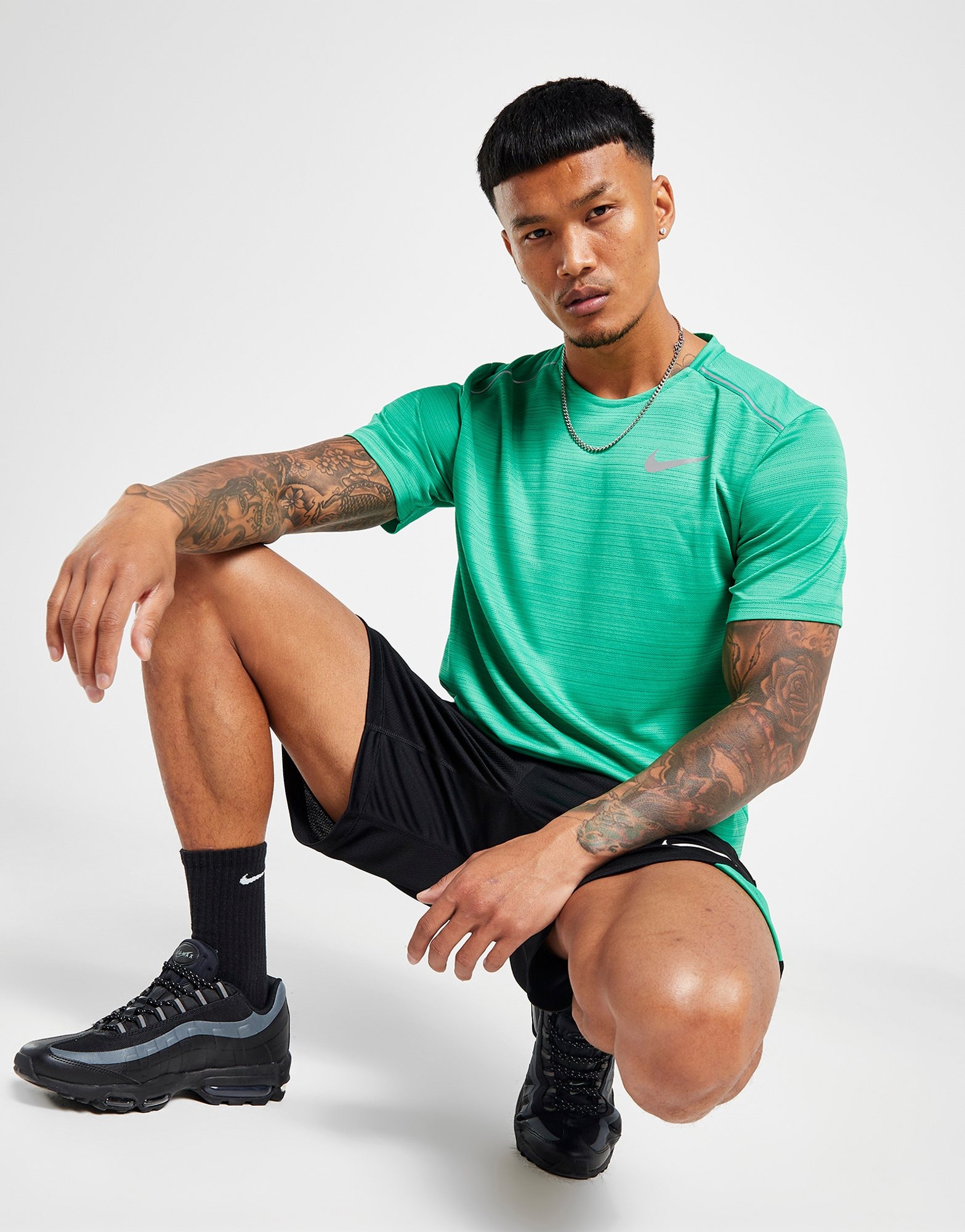 Green Nike Miler 1.0 T Shirt JD Sports Global