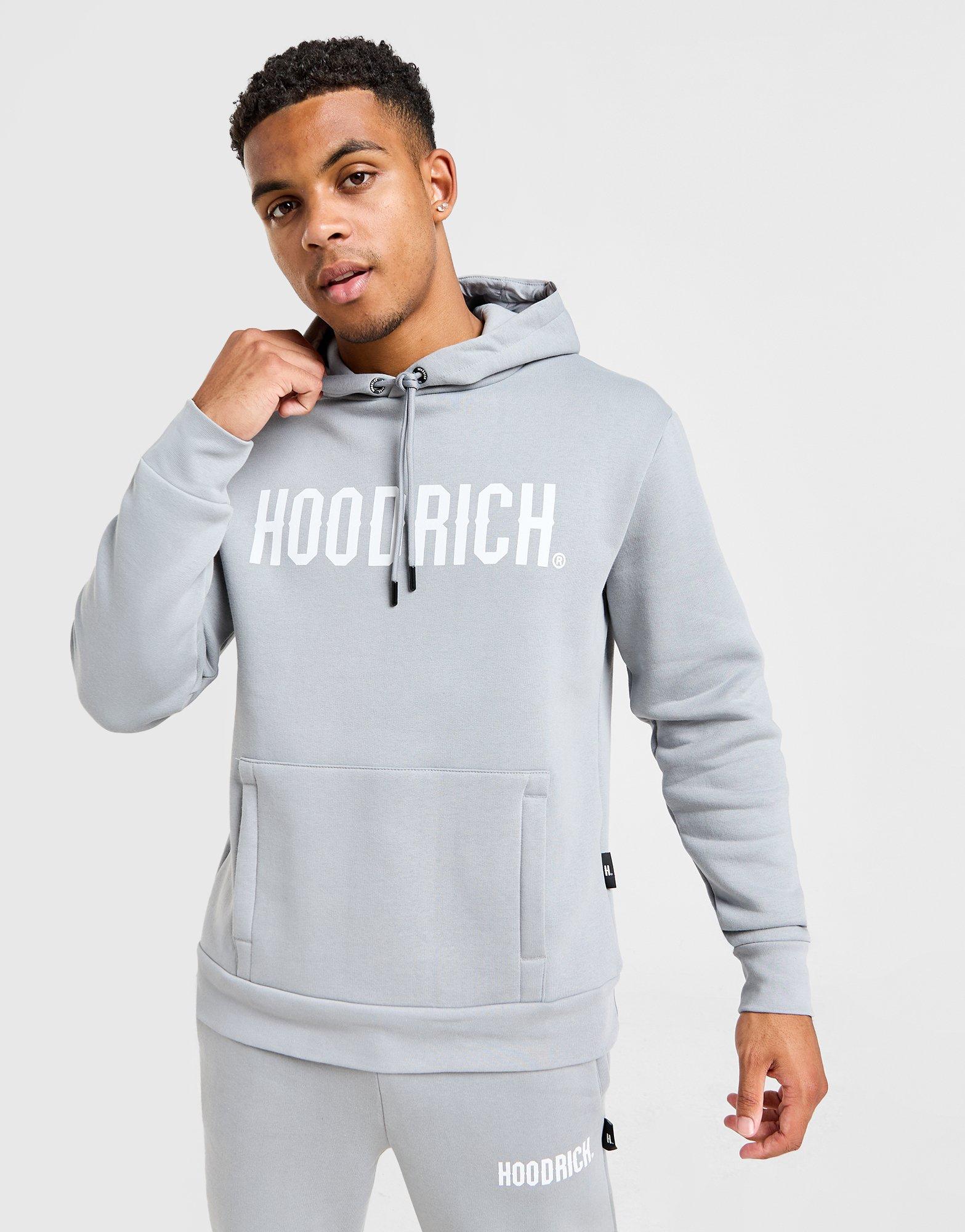 Grey Hoodrich Core Large Logo Hoodie | JD Sports UK