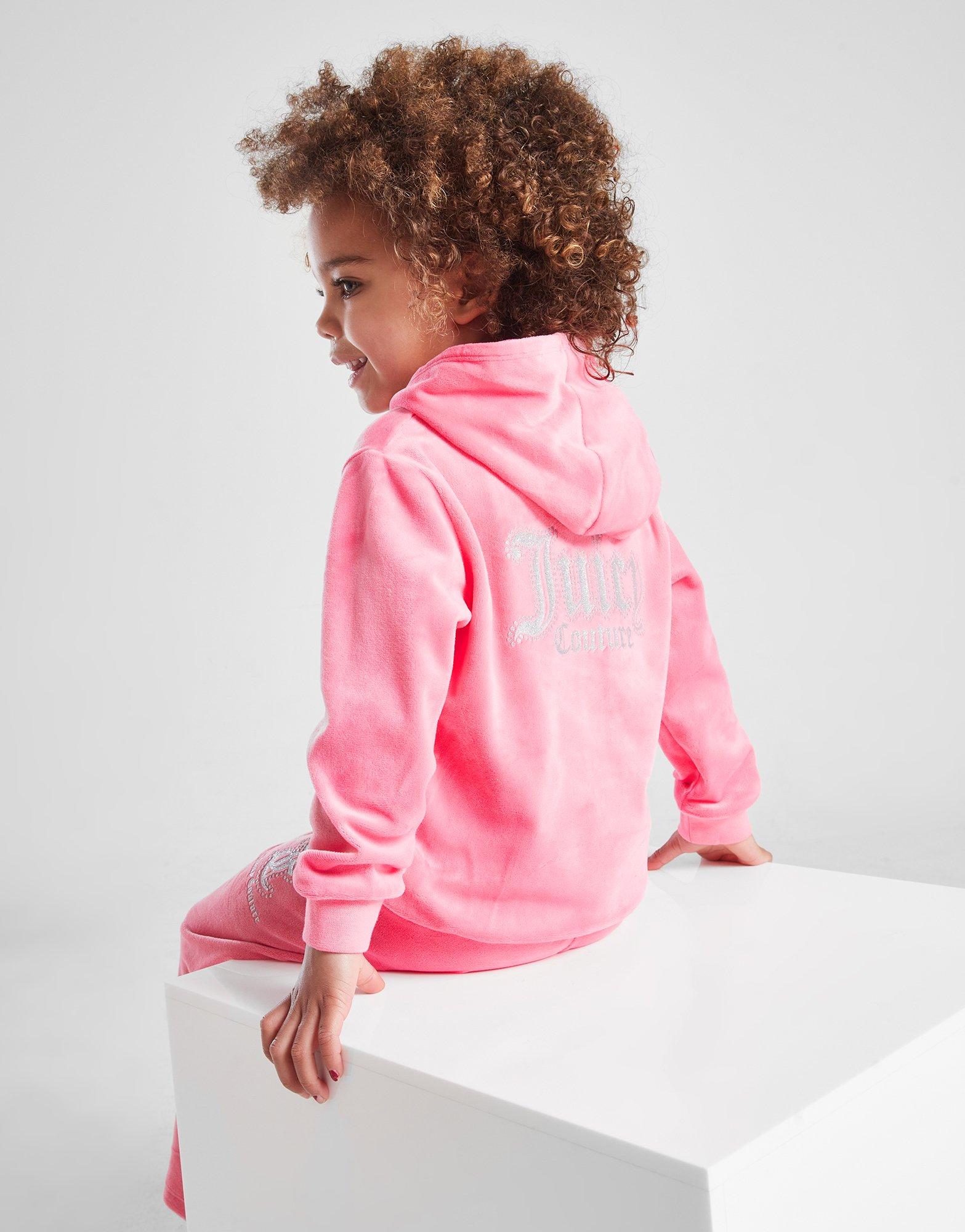 Pink JUICY COUTURE Velour Glitter Full Zip Tracksuit Infant JD Sports UK