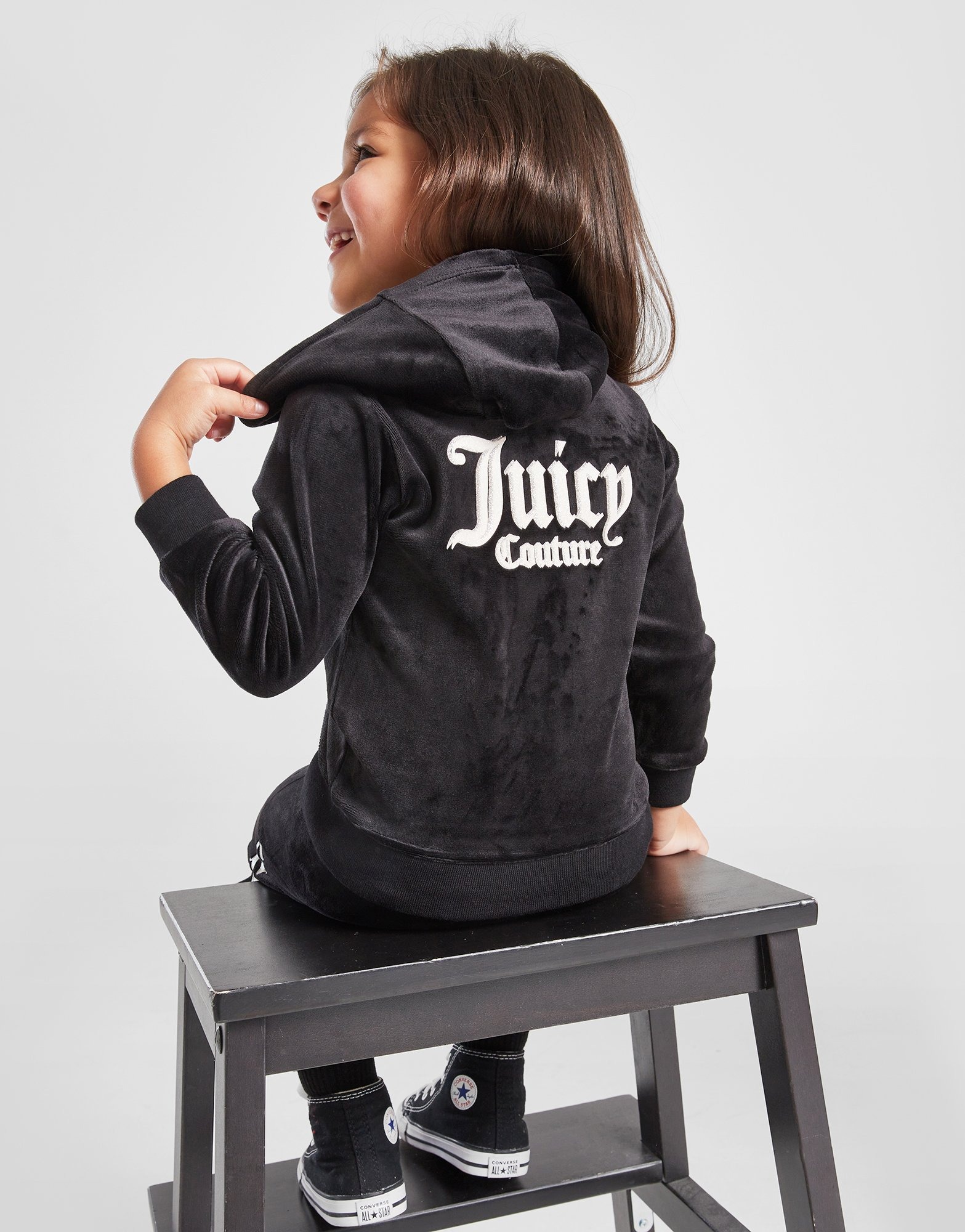 Juicy couture black tracksuit top clearance