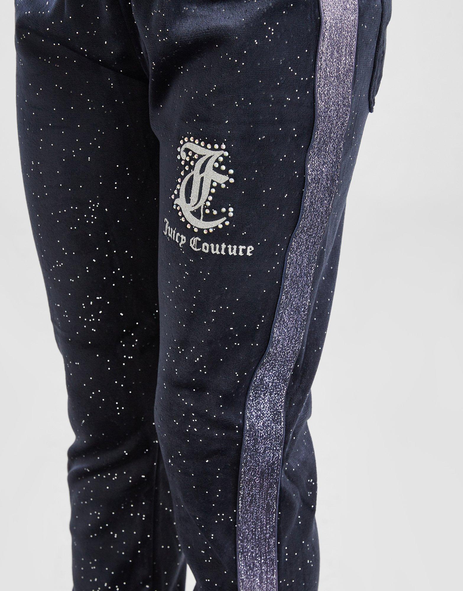 JUICY COUTURE Velour Fade Glitter Full Zip Tracksuit Children