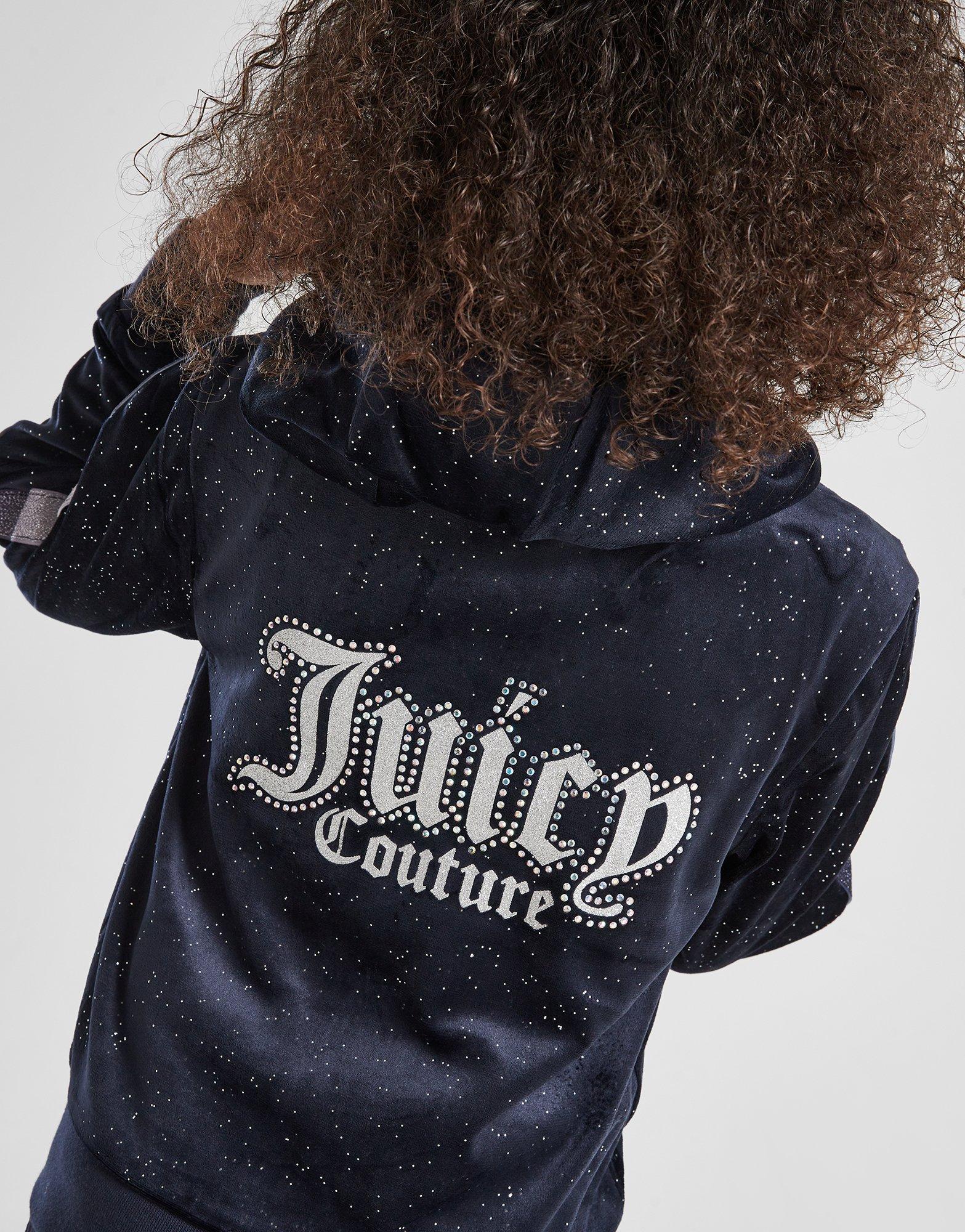 JUICY COUTURE Velour Fade Glitter Full Zip Tracksuit Children