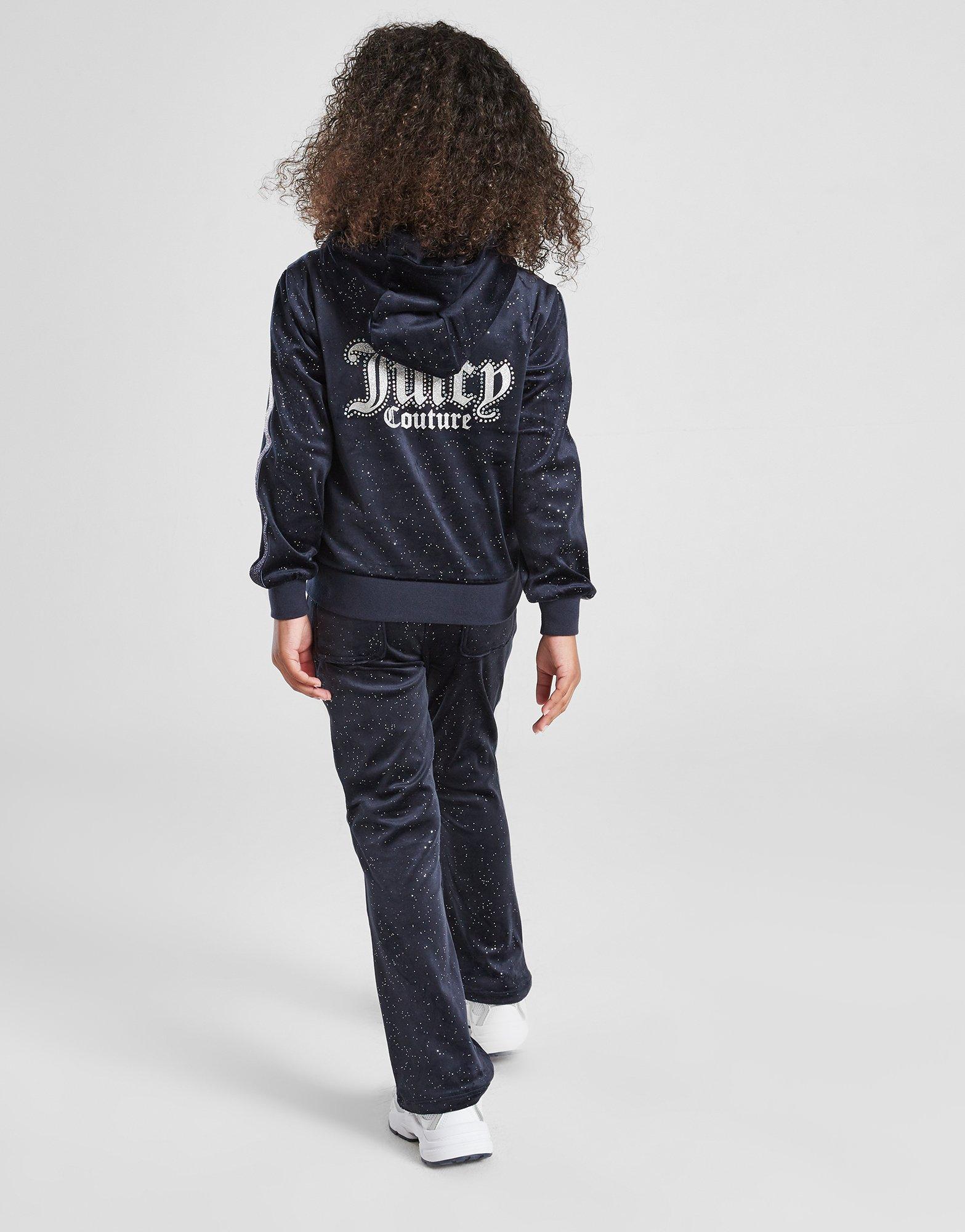 JUICY COUTURE Velour Fade Glitter Full Zip Tracksuit Children