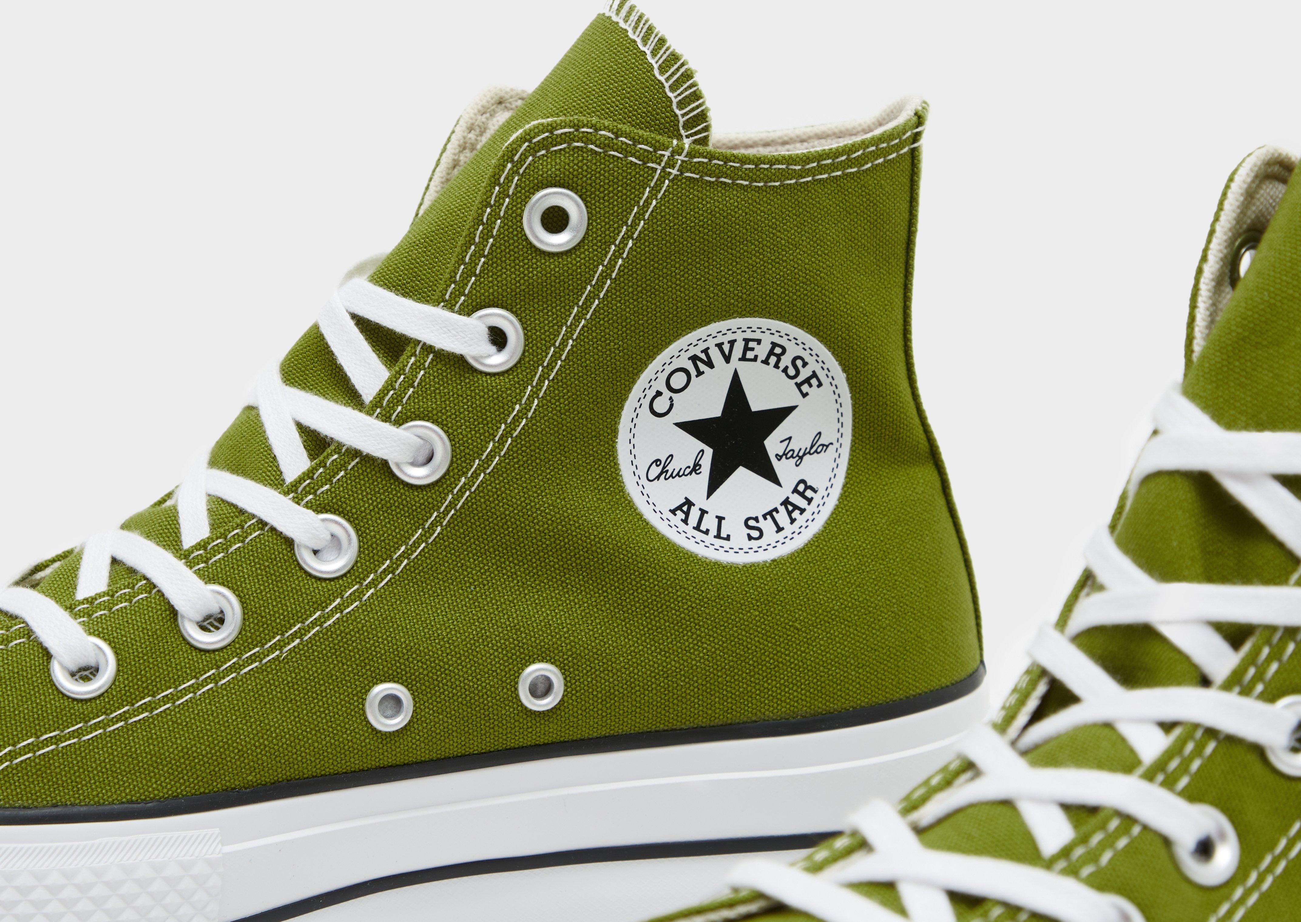 Converse all star army green best sale