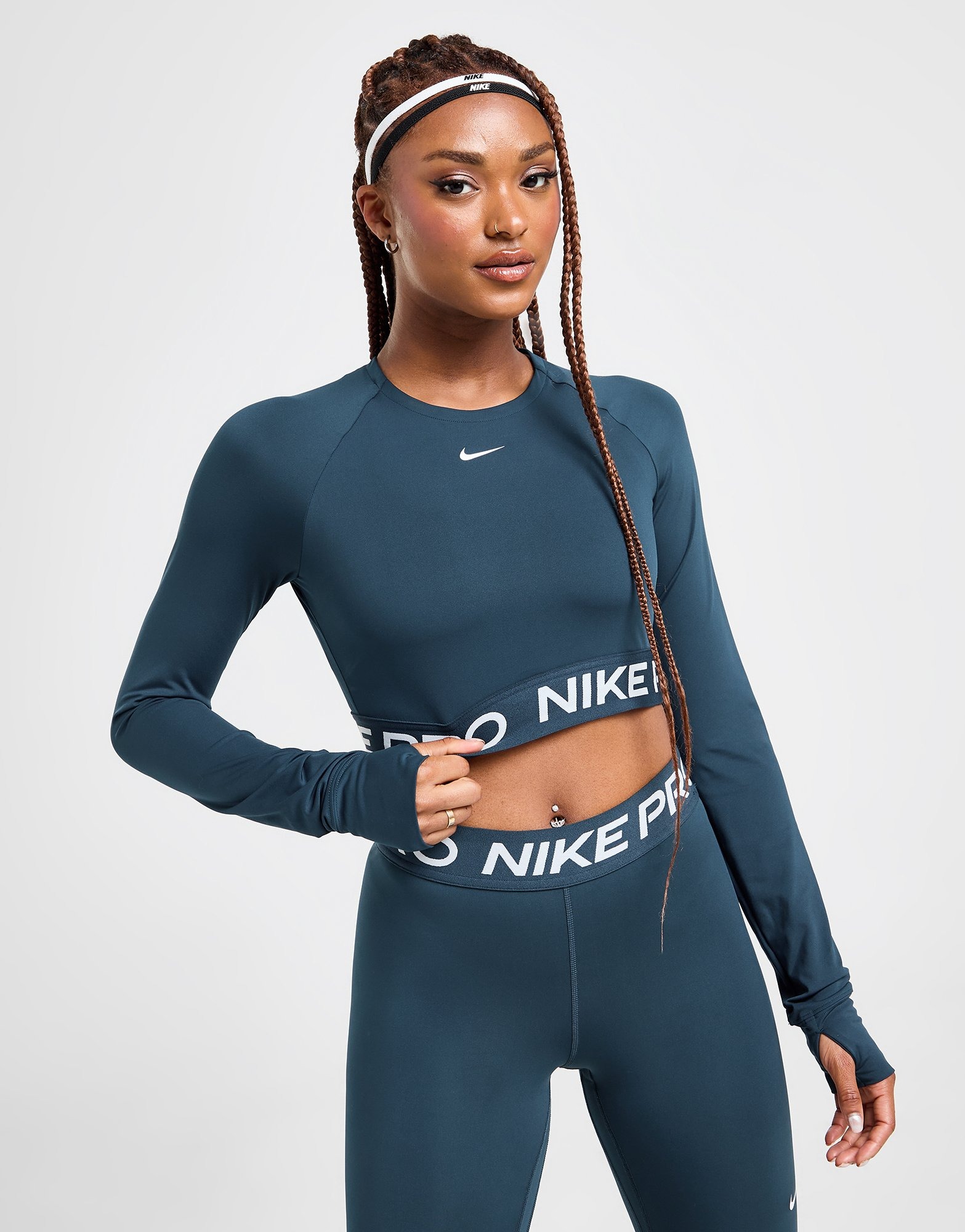 Nike Training Pro Long Sleeve Crop Top