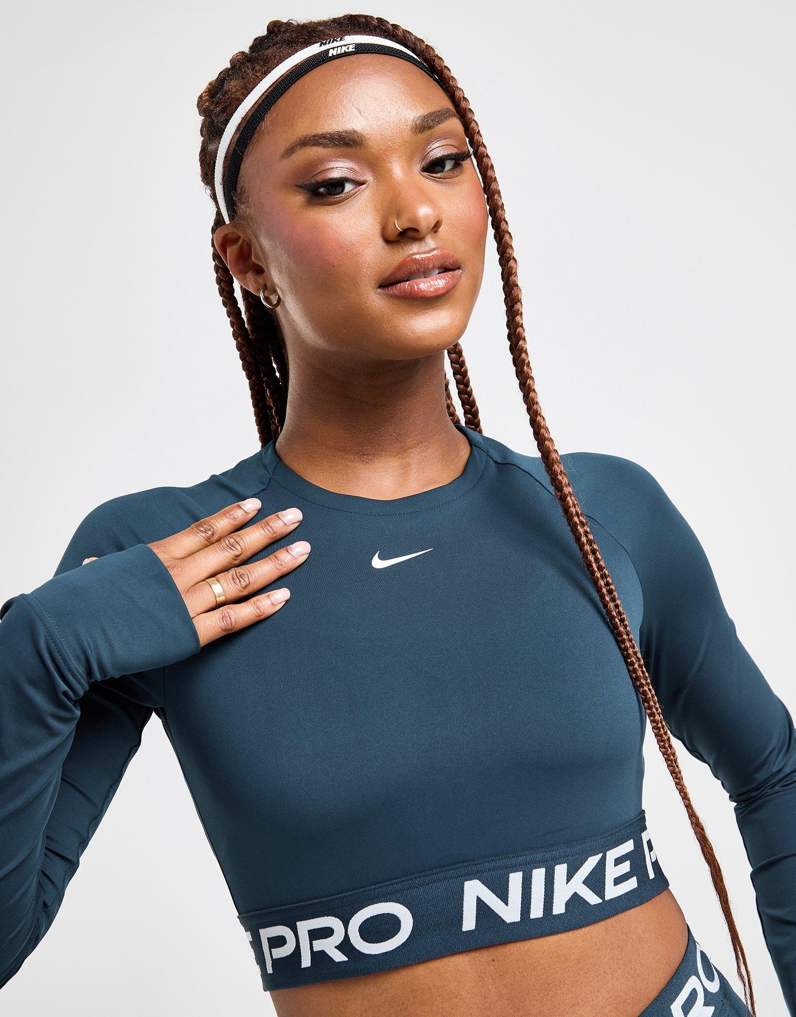 Nike Training Pro Long Sleeve Crop Top