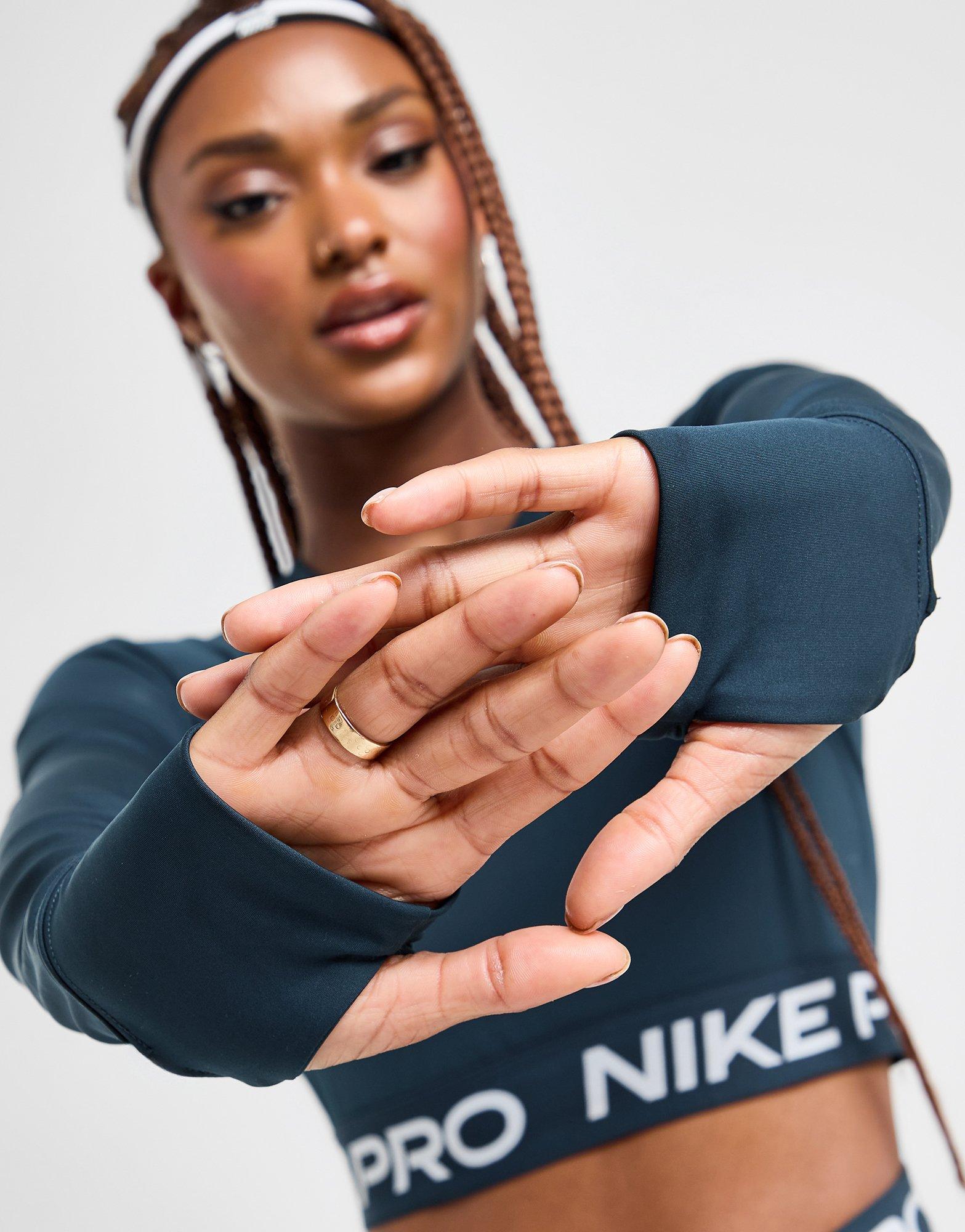 Nike Training Pro Long Sleeve Crop Top
