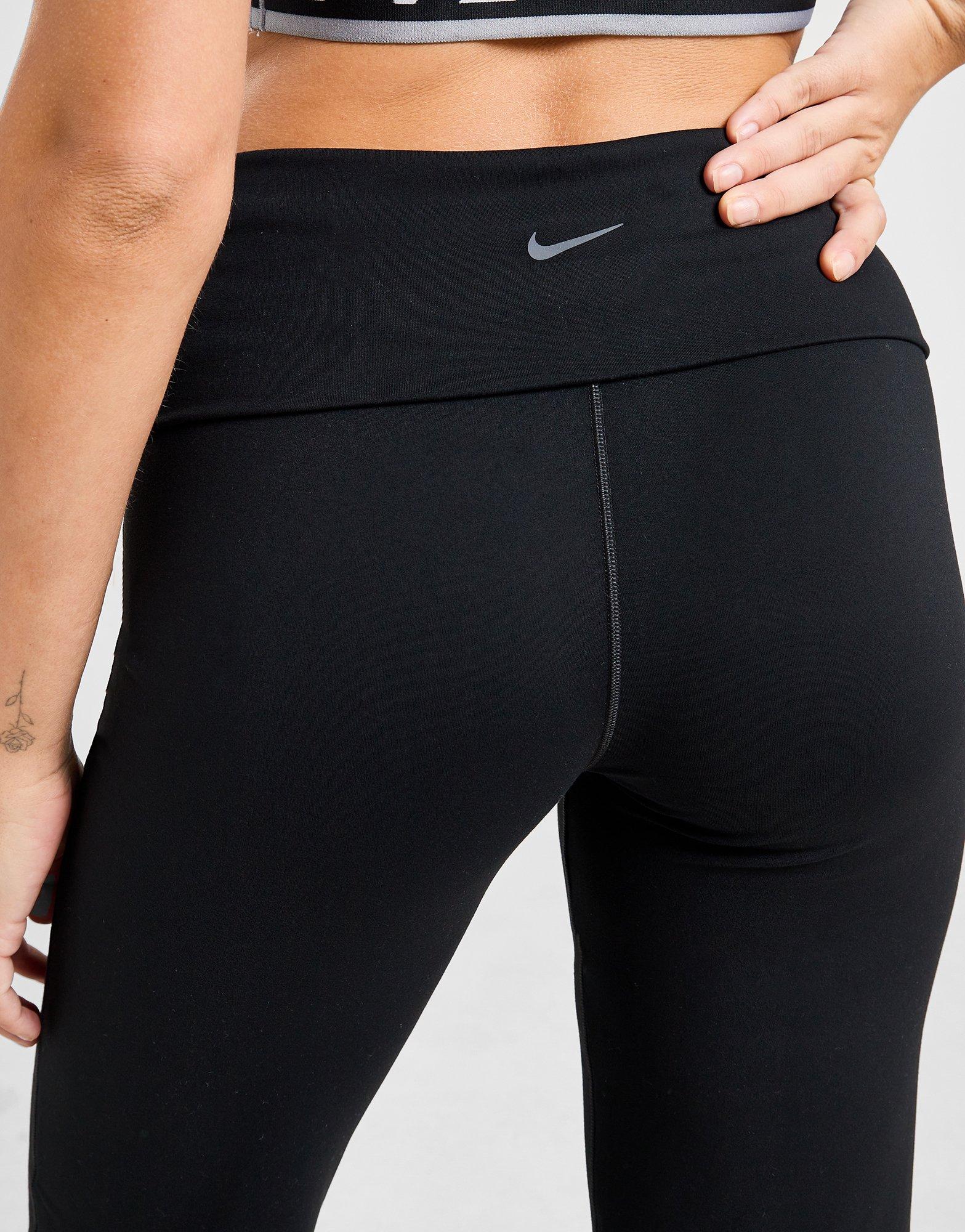 Black Nike Training One Fold-Over Flare Track Pants - JD Black Nike Training One Fold-Over Flare Track Pants - JD