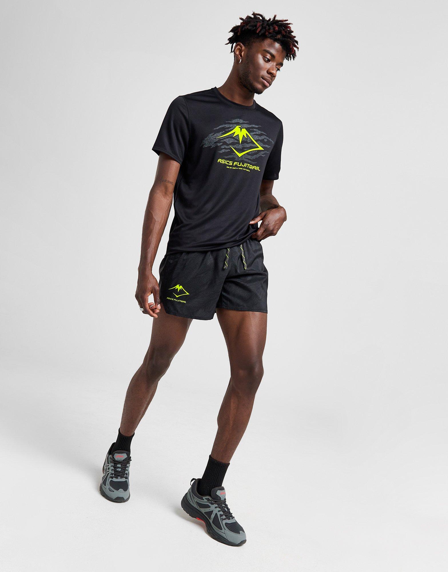 Black ASICS Fujitrail All Over Print 5 Shorts JD Sports Global