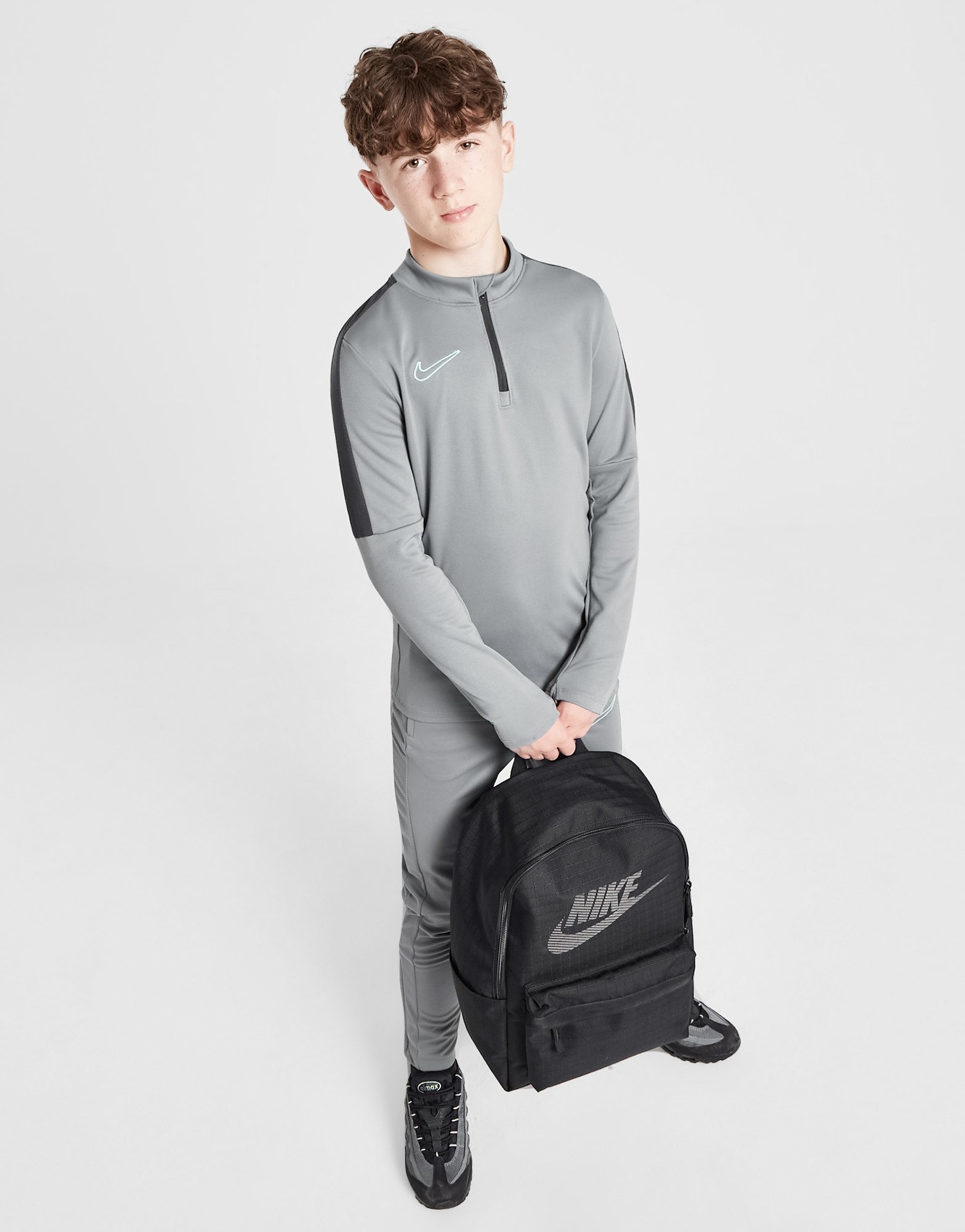 nike grey gym top