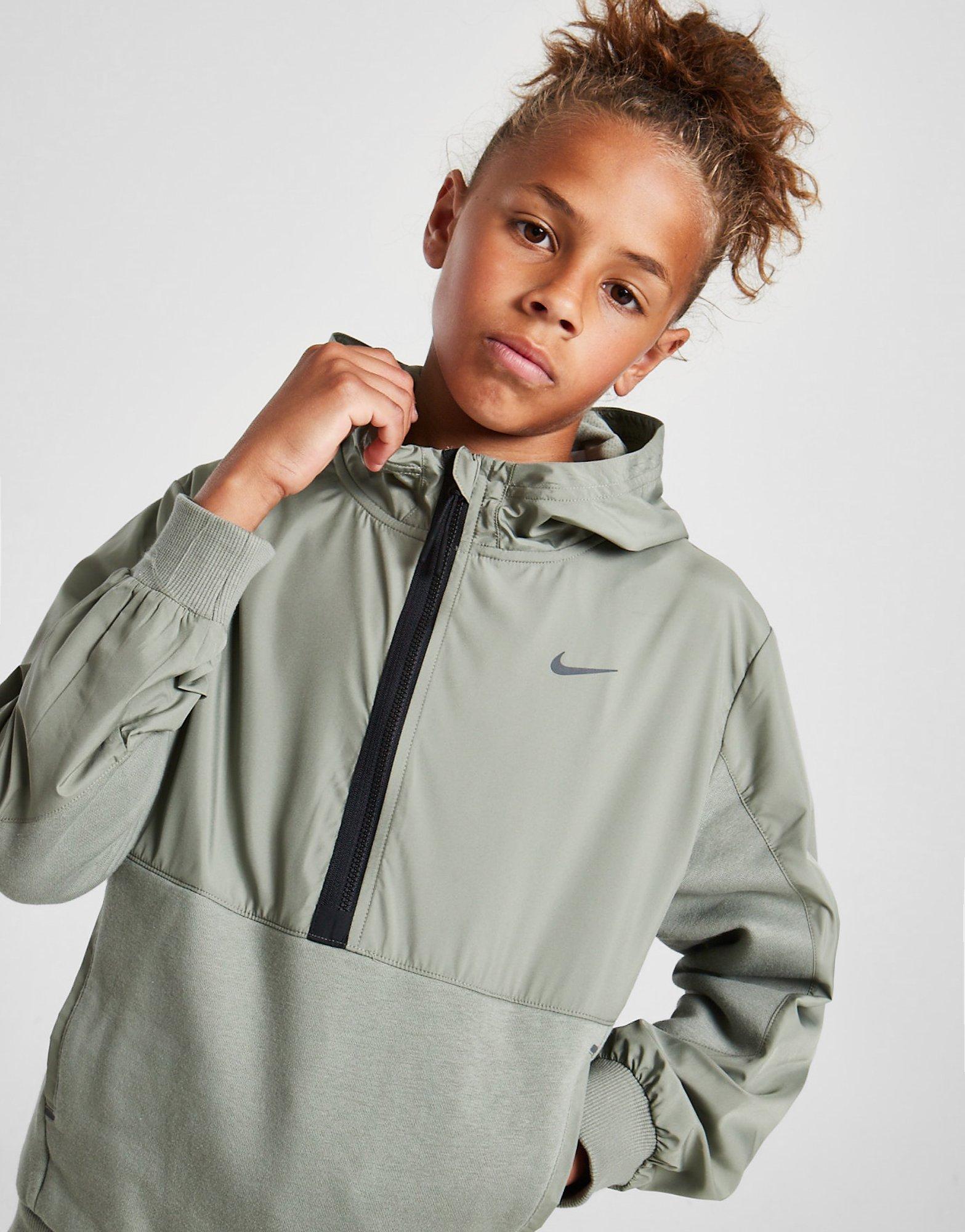 Black Nike City Utility Fleece 1 2 Zip Hoodie Junior JD Sports UK
