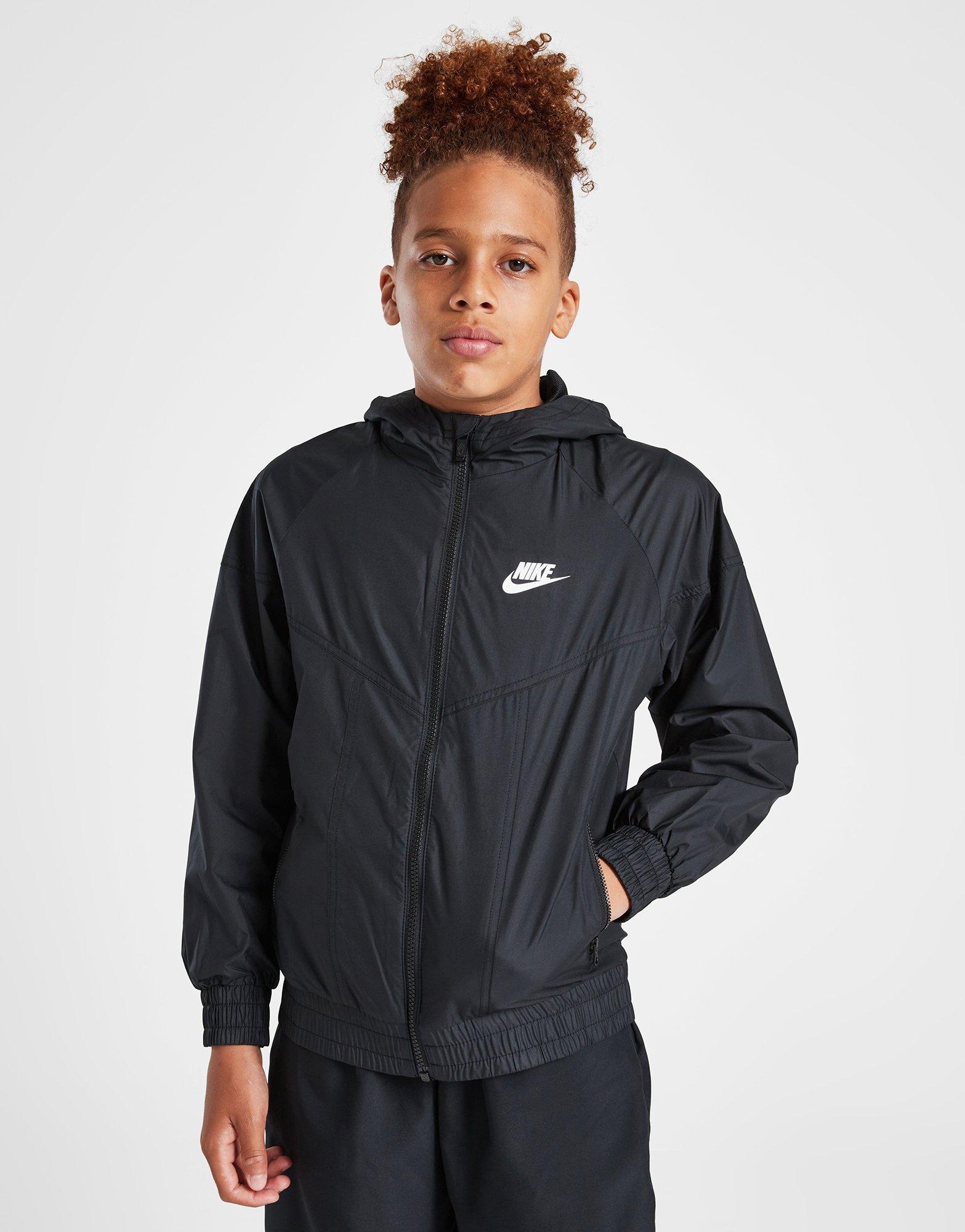 Black windbreaker jacket nike sale