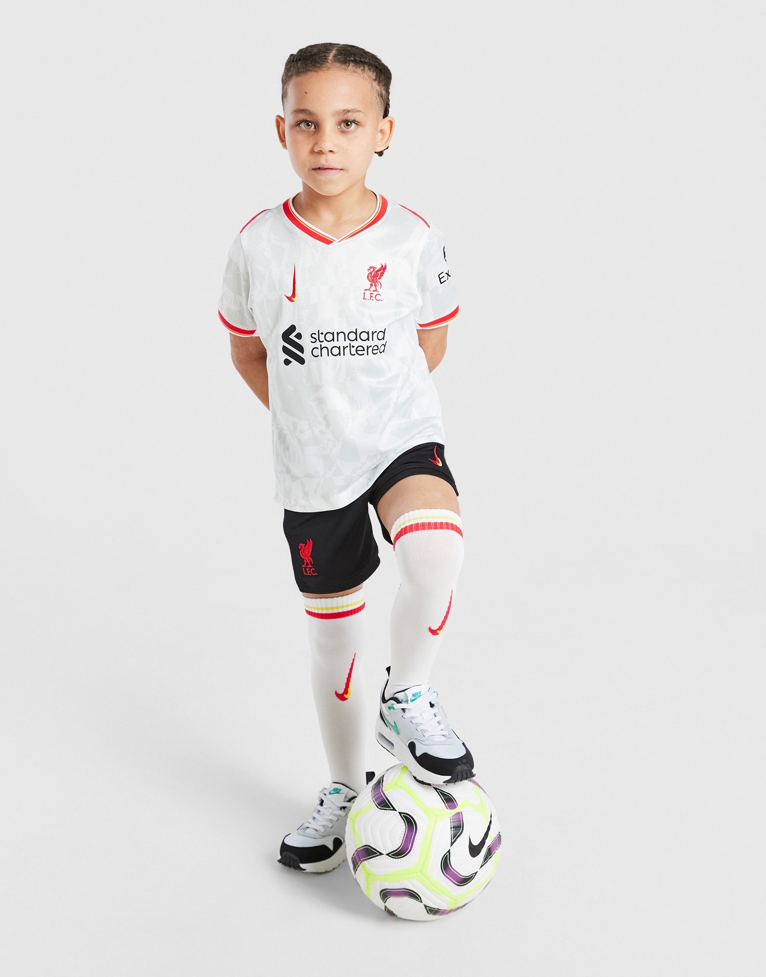 White Nike Liverpool FC 2024 25 Third Kit Children JD Sports UK