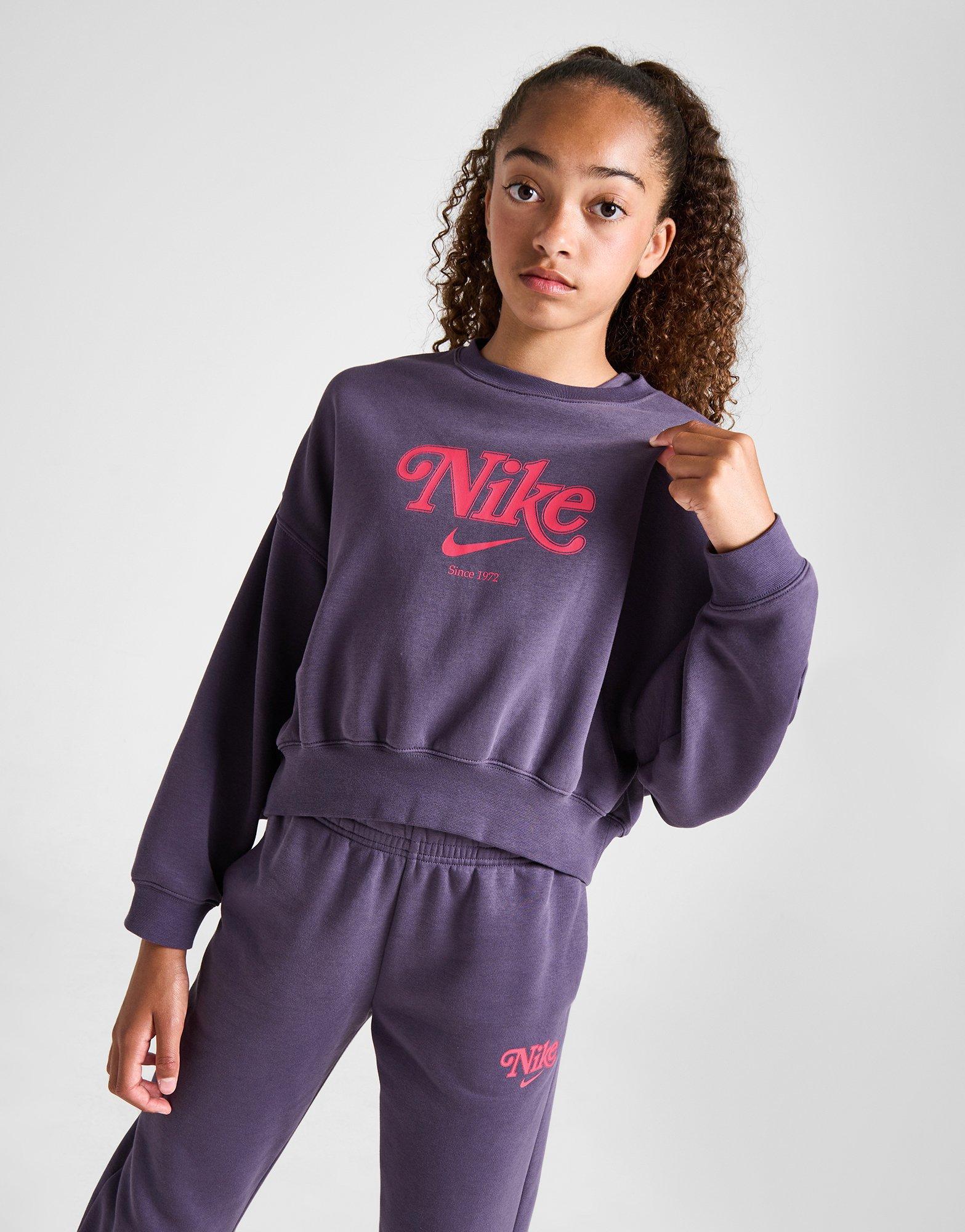 Nike Girls' Trend Fleece Crew Sweatshirt Junior