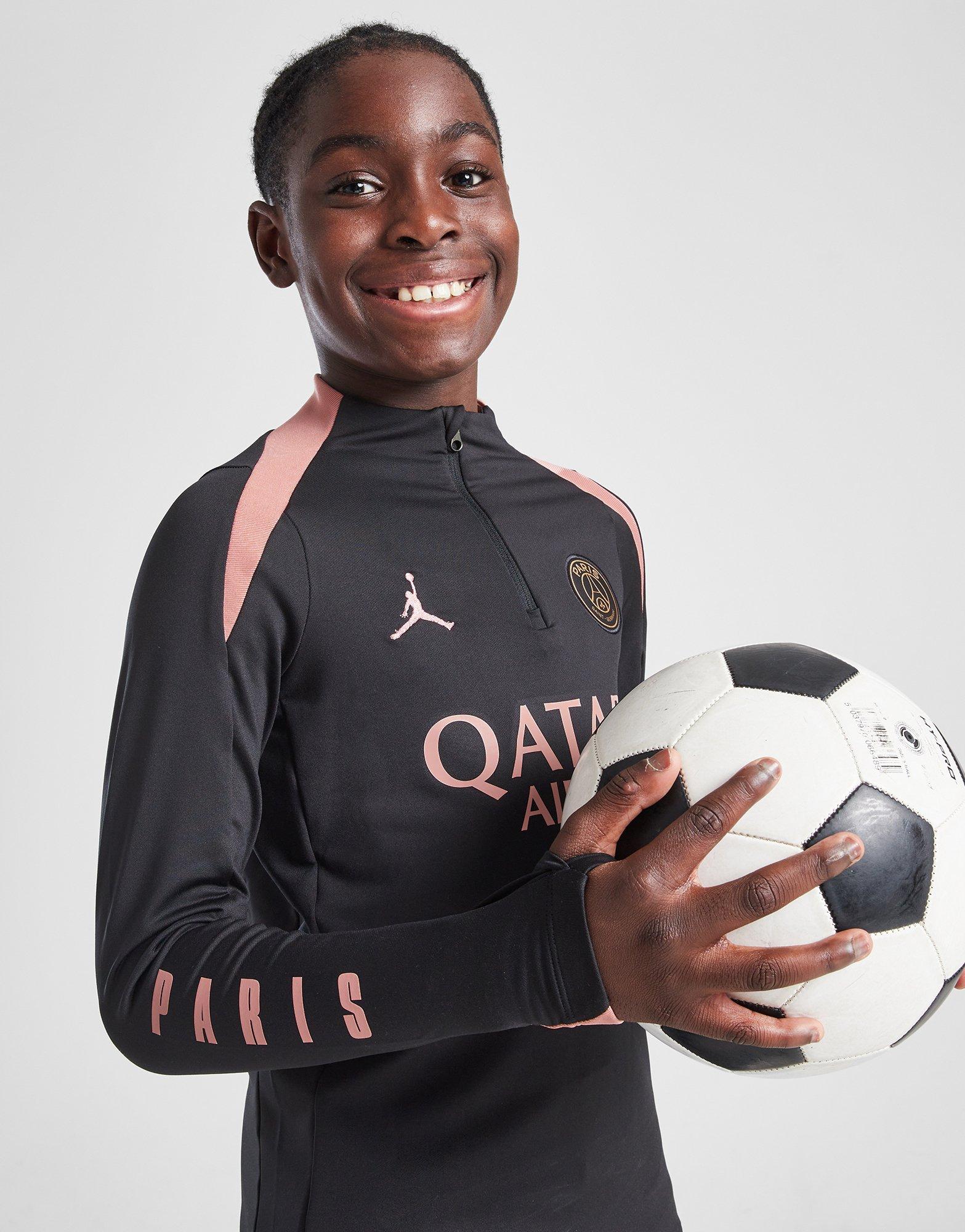 Black Jordan Paris Saint Germain Strike Drill 1/4 Zip Junior